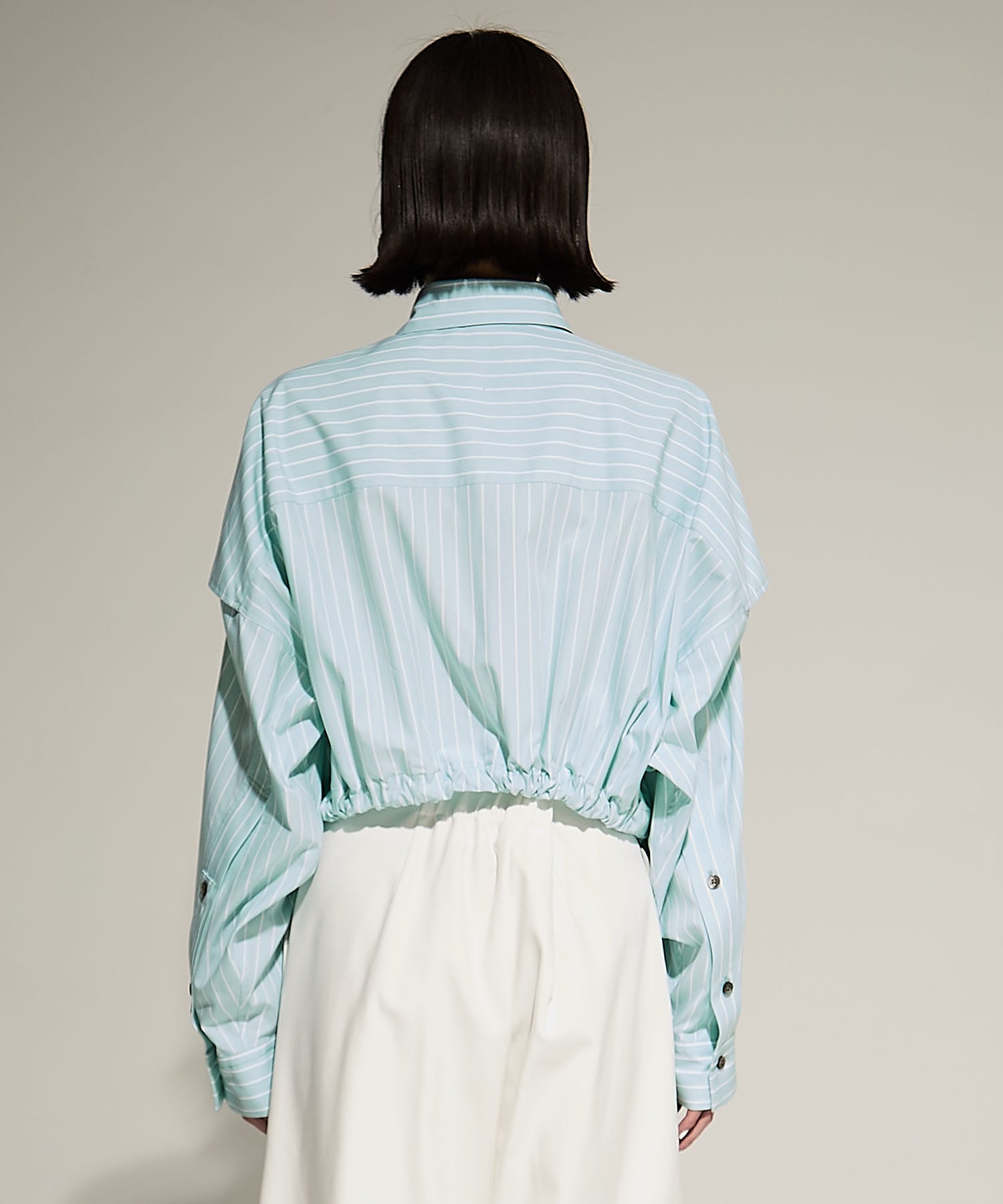 Double Belt Cropped Shirt UJOH