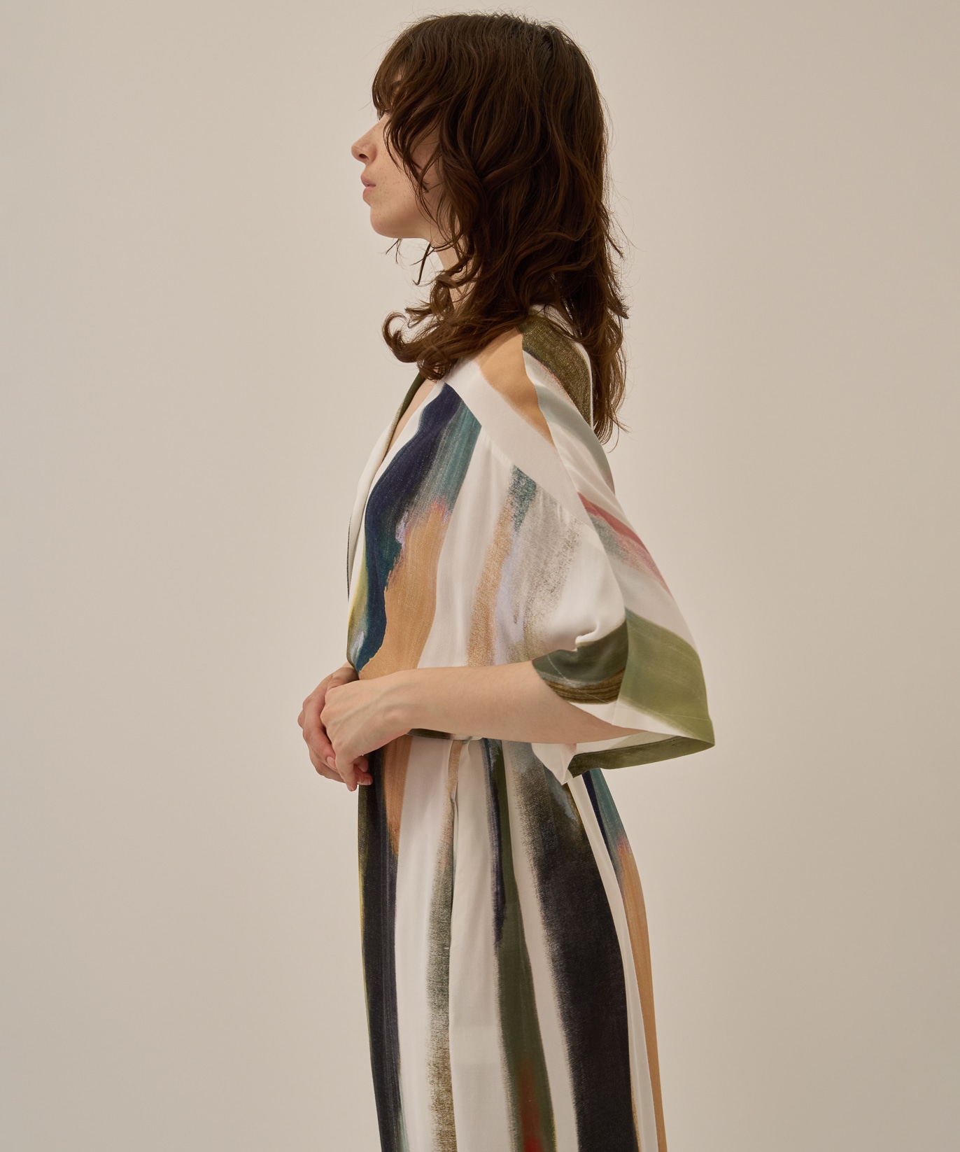 Empty stripe dress AKIRANAKA