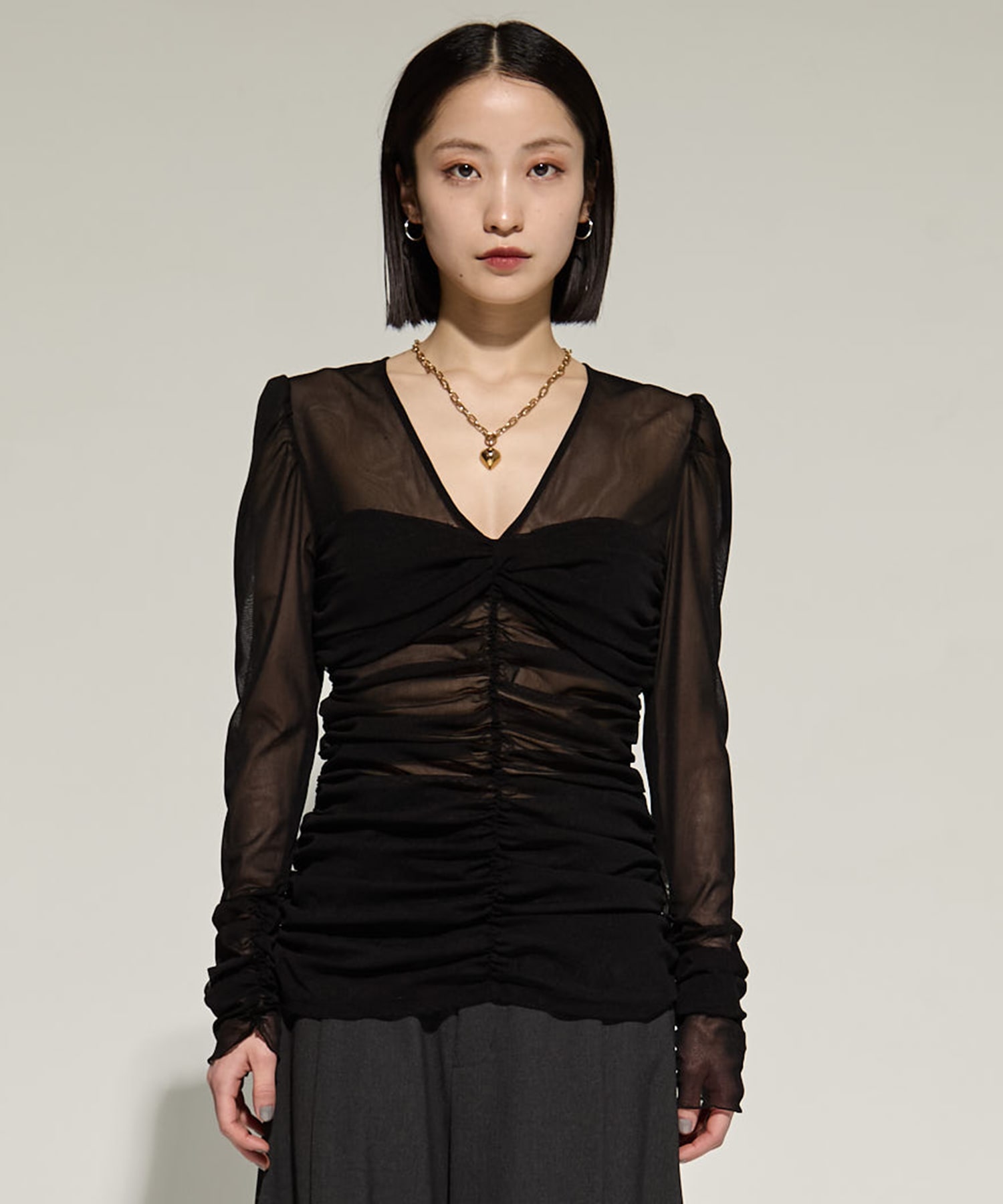 別注TULLE GATHERED TOP FETICO