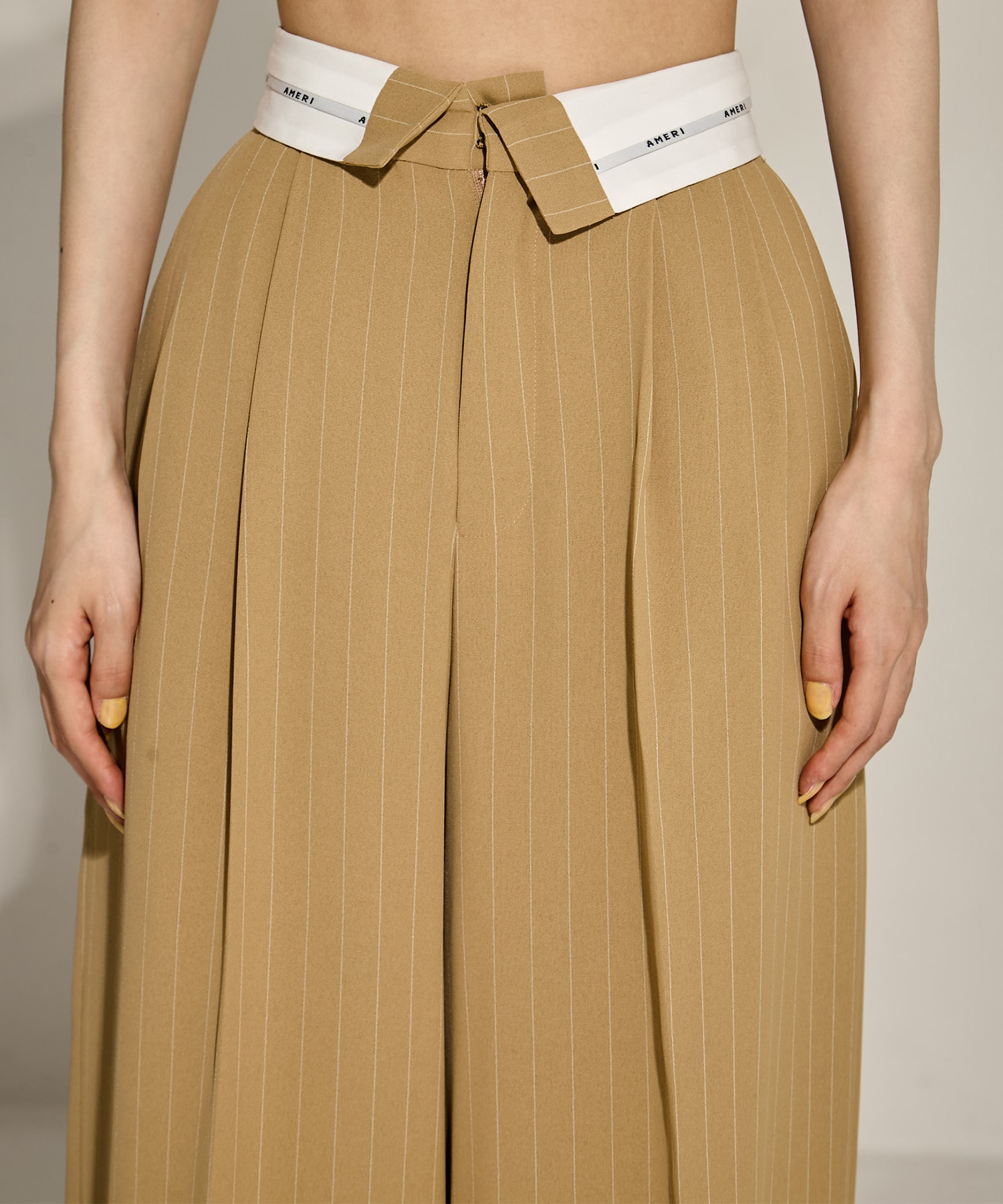 TURN BACK WATIST WIDE PANTS AMERI