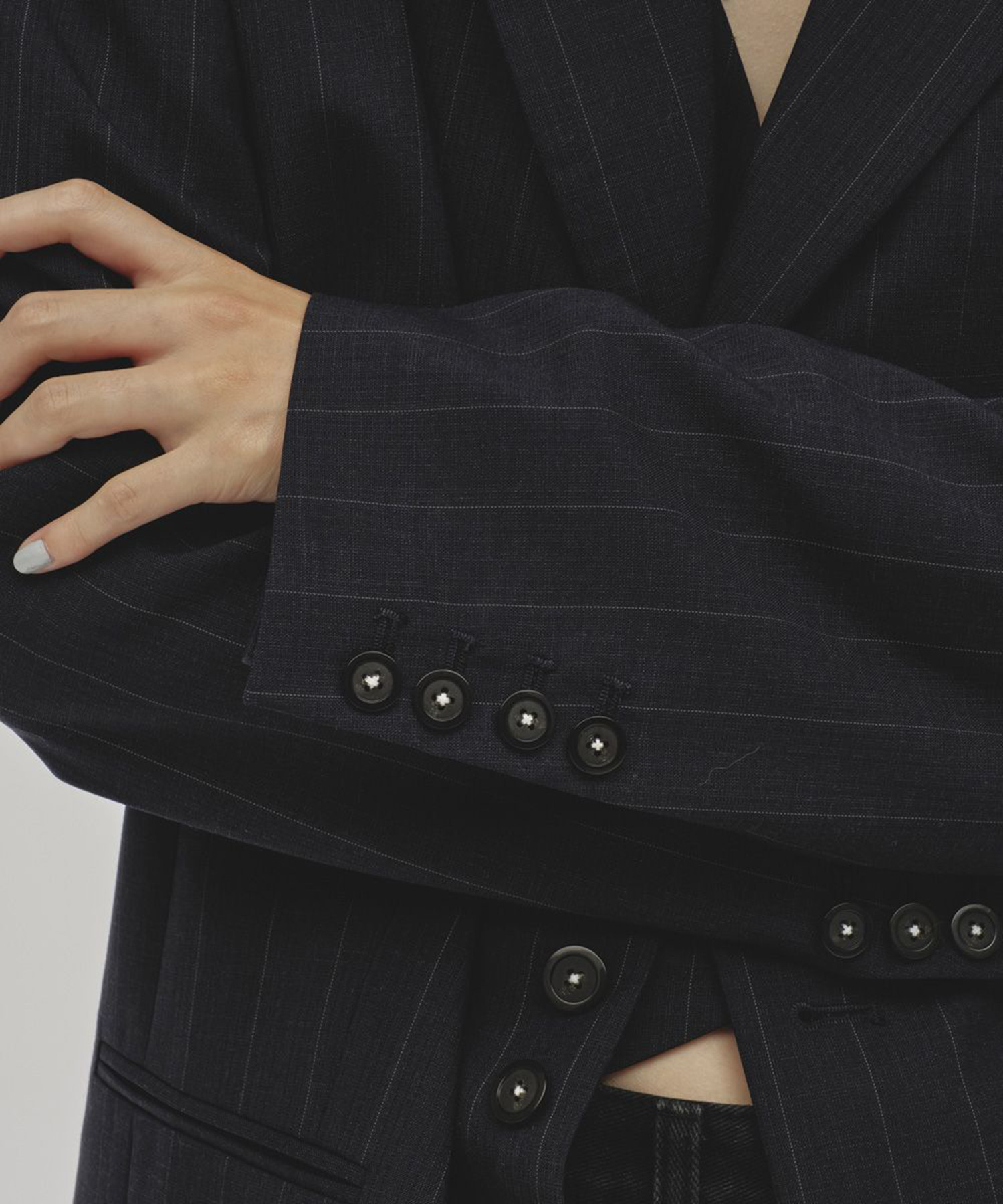 Stripe Over Jacket TODAYFUL