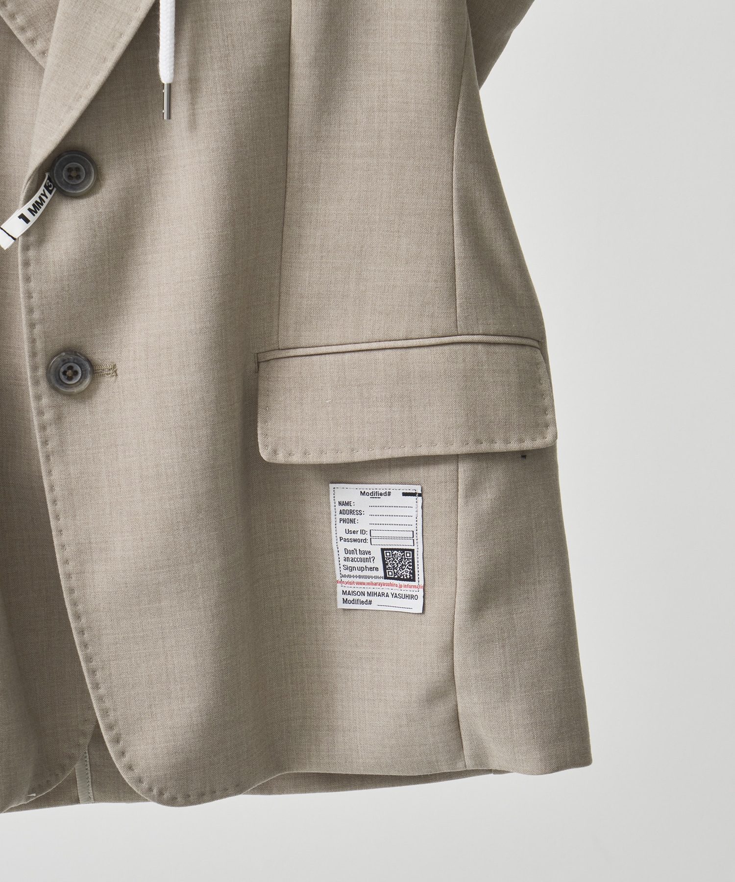 THREE LAYERED JACKET Maison MIHARA YASUHIRO
