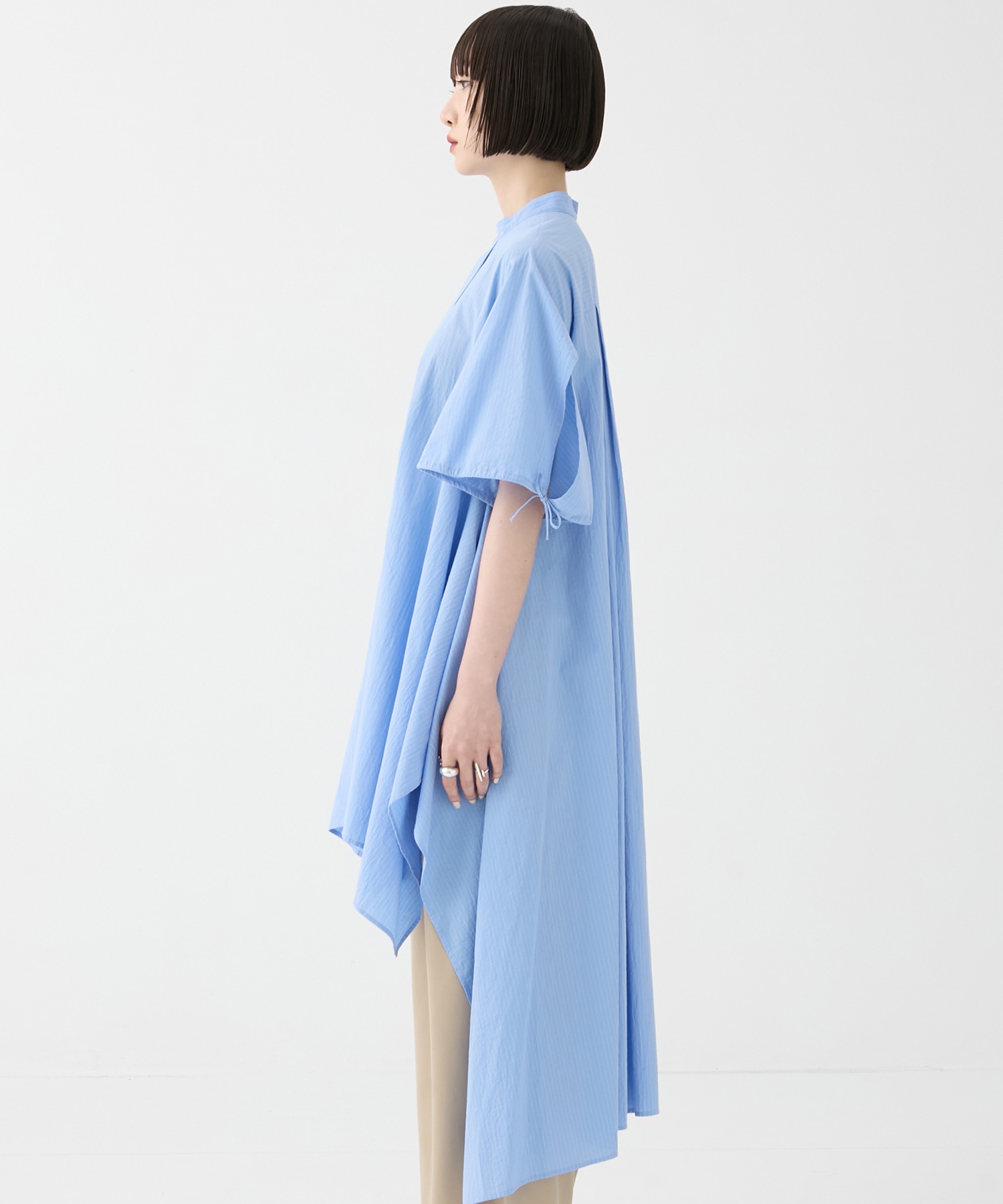 別注Coボイルサッカーケープスリーブシャツ FEMMENT