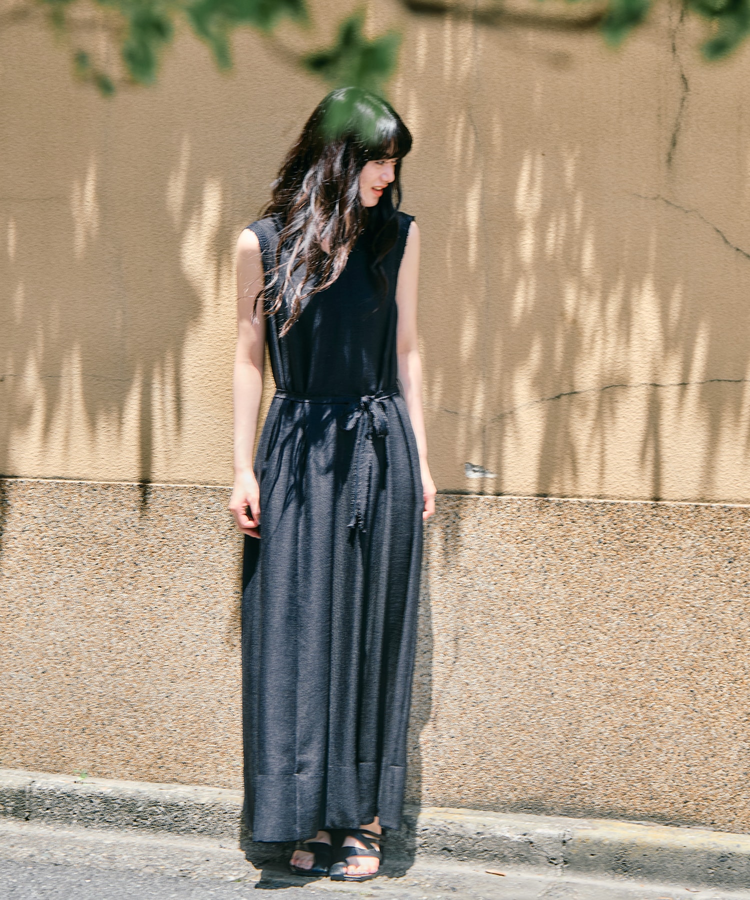 V Neck Sleeveless Mesh Dress STUDIOUS