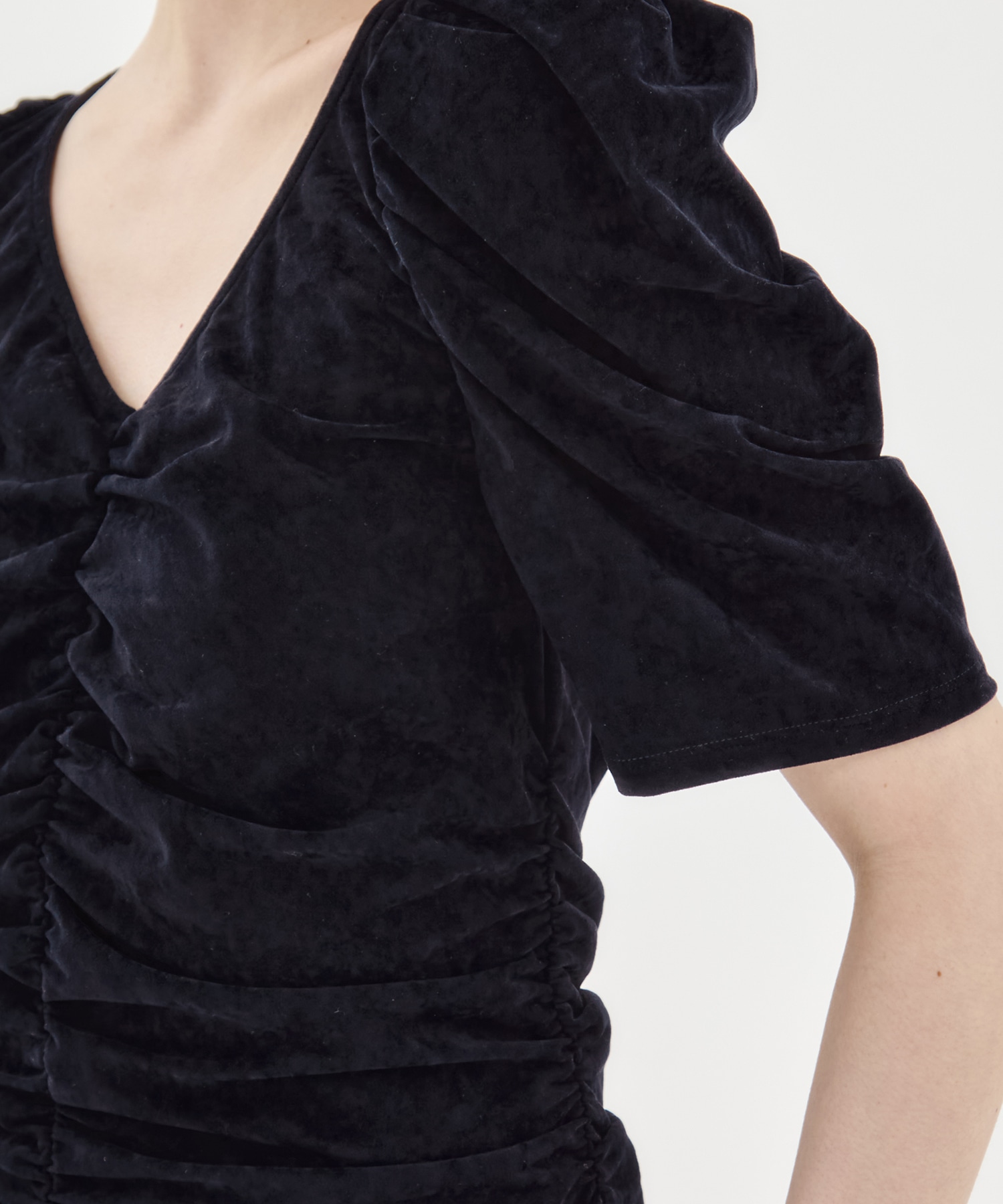 別注VELOUR GATHERD TOP FETICO