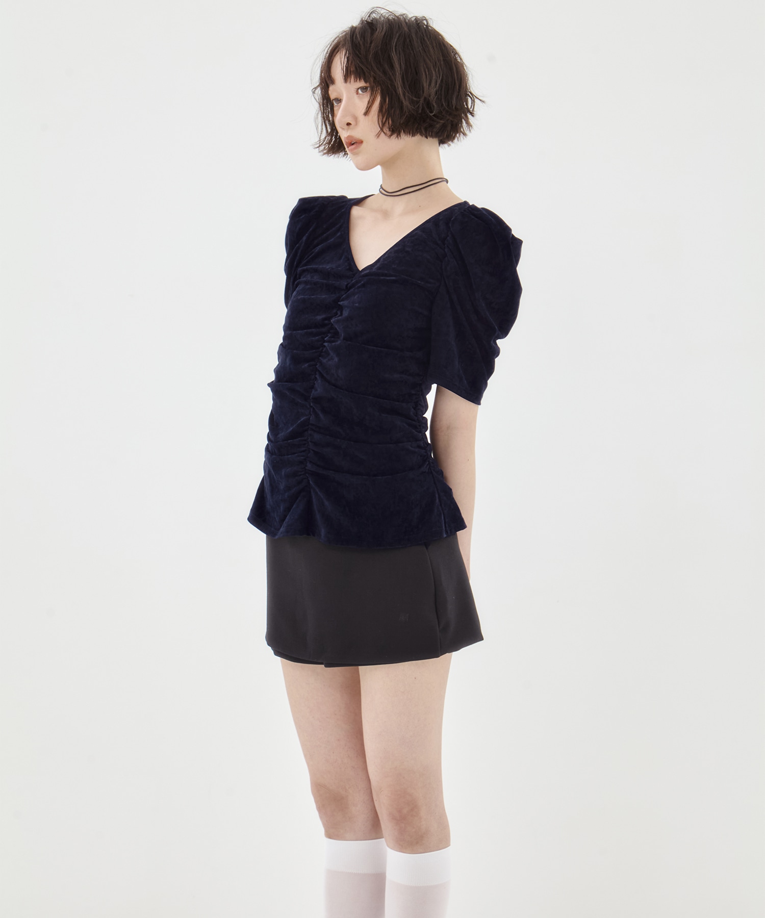 別注VELOUR GATHERD TOP FETICO
