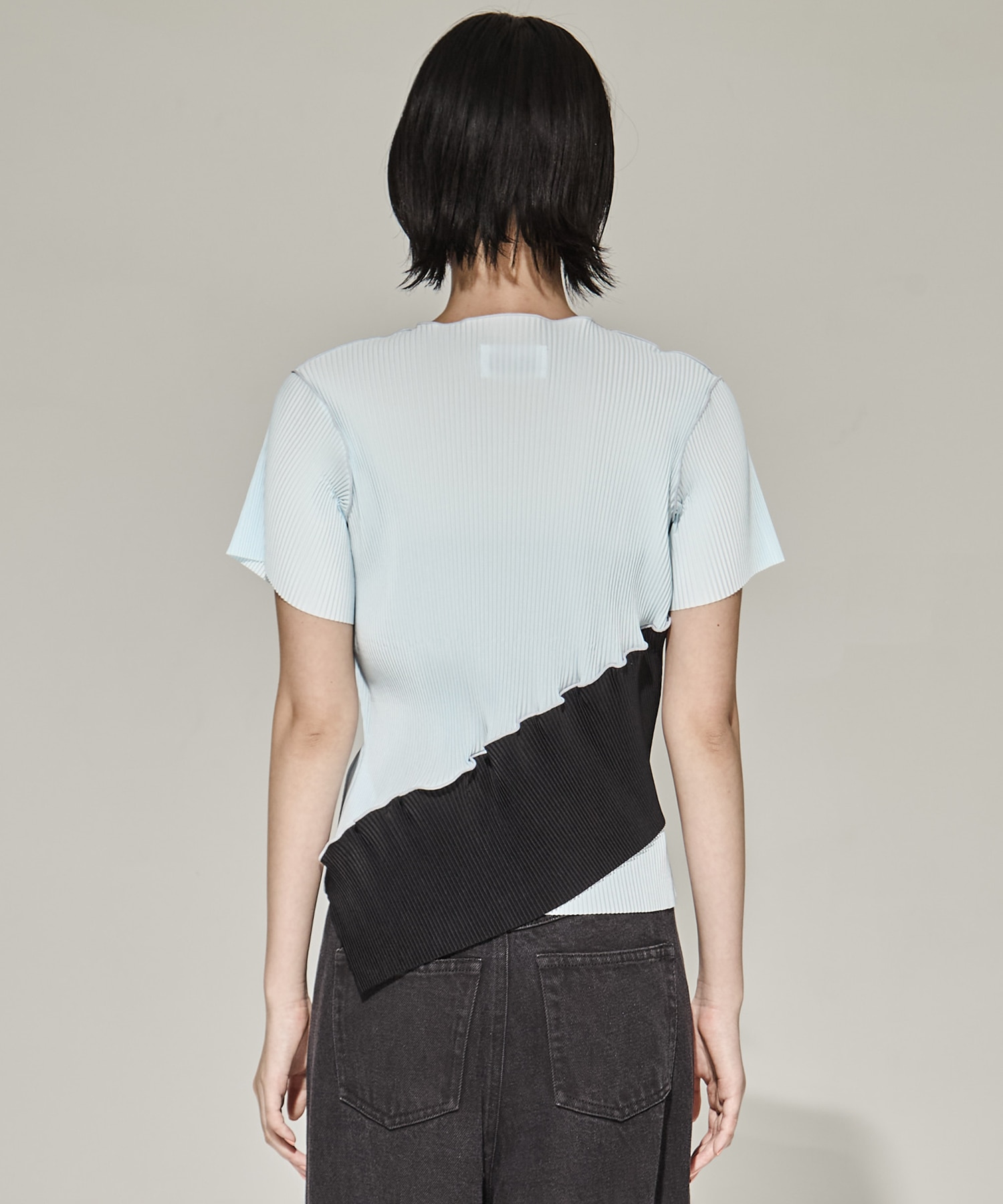 SPIRAL WAVE SHORT SLEEVE TOP kotohayokozawa