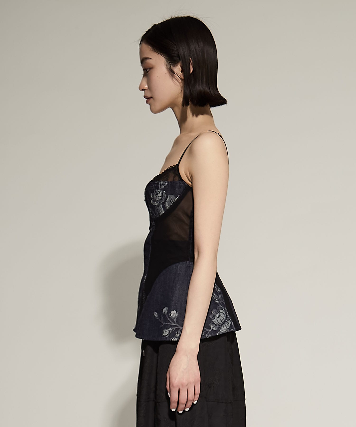 ROSE DENIM BUSTIER FETICO