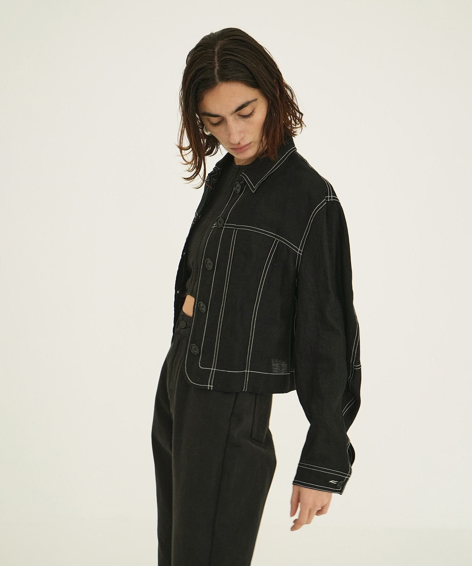 LINEN SHIRT JACKET CLANE