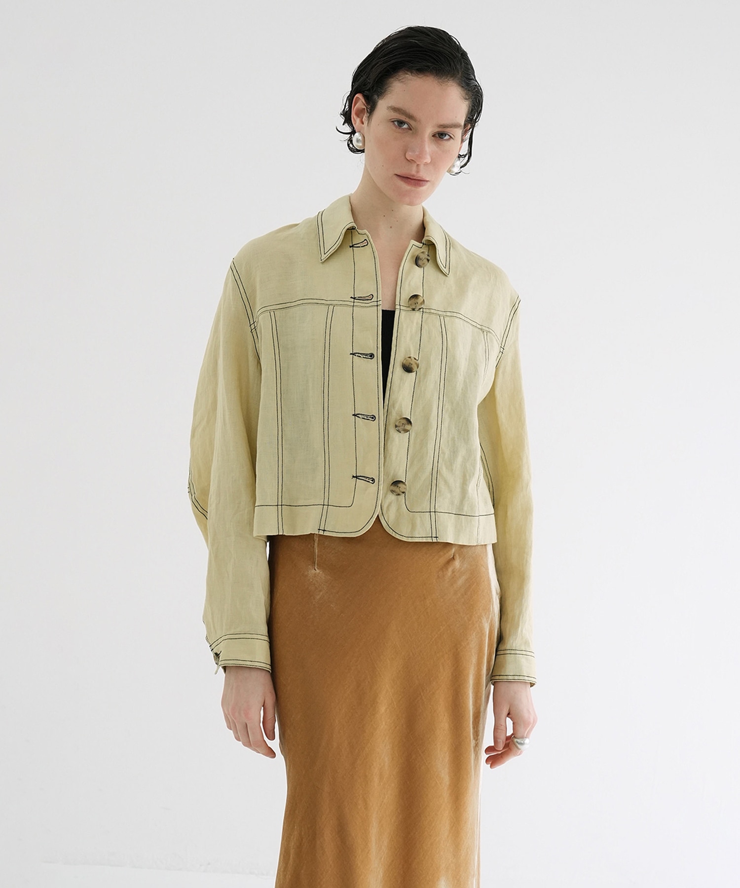 LINEN SHIRT JACKET CLANE