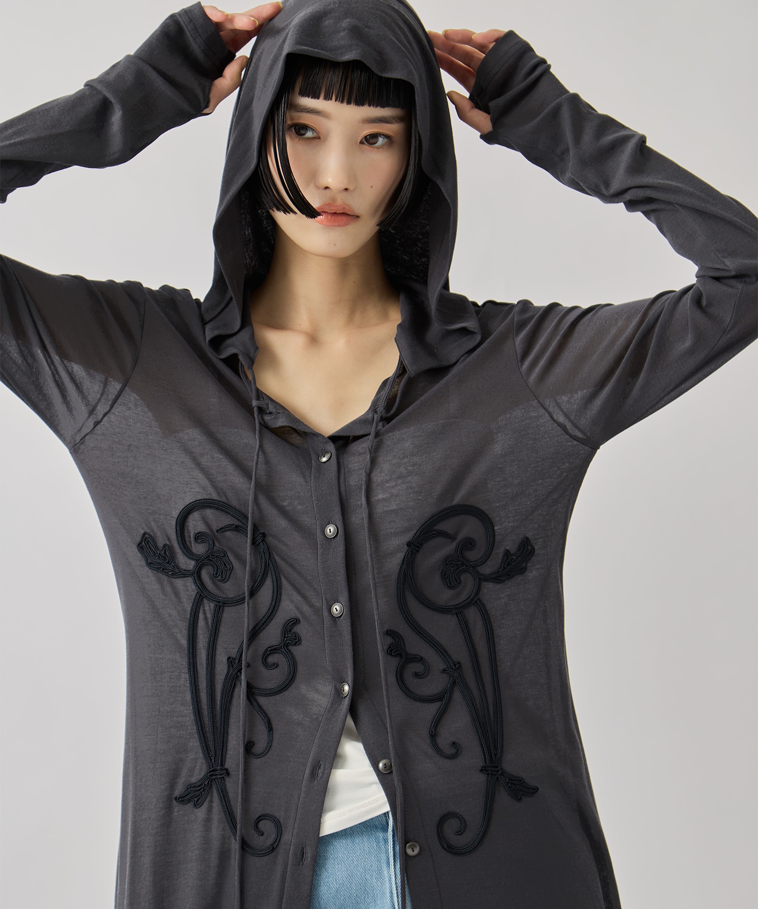 別注 iron embroidery cotton sheer onpiec tanakadaisuke