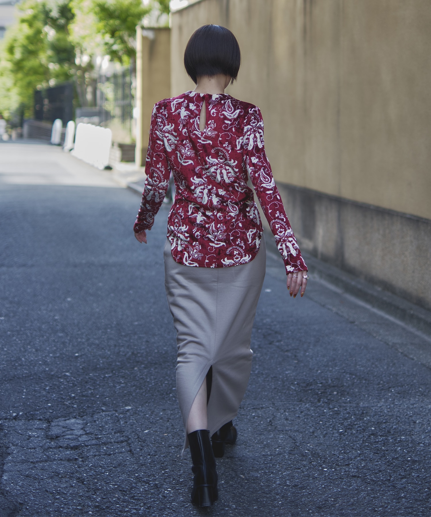 Velour Jersey Top Mame Kurogouchi