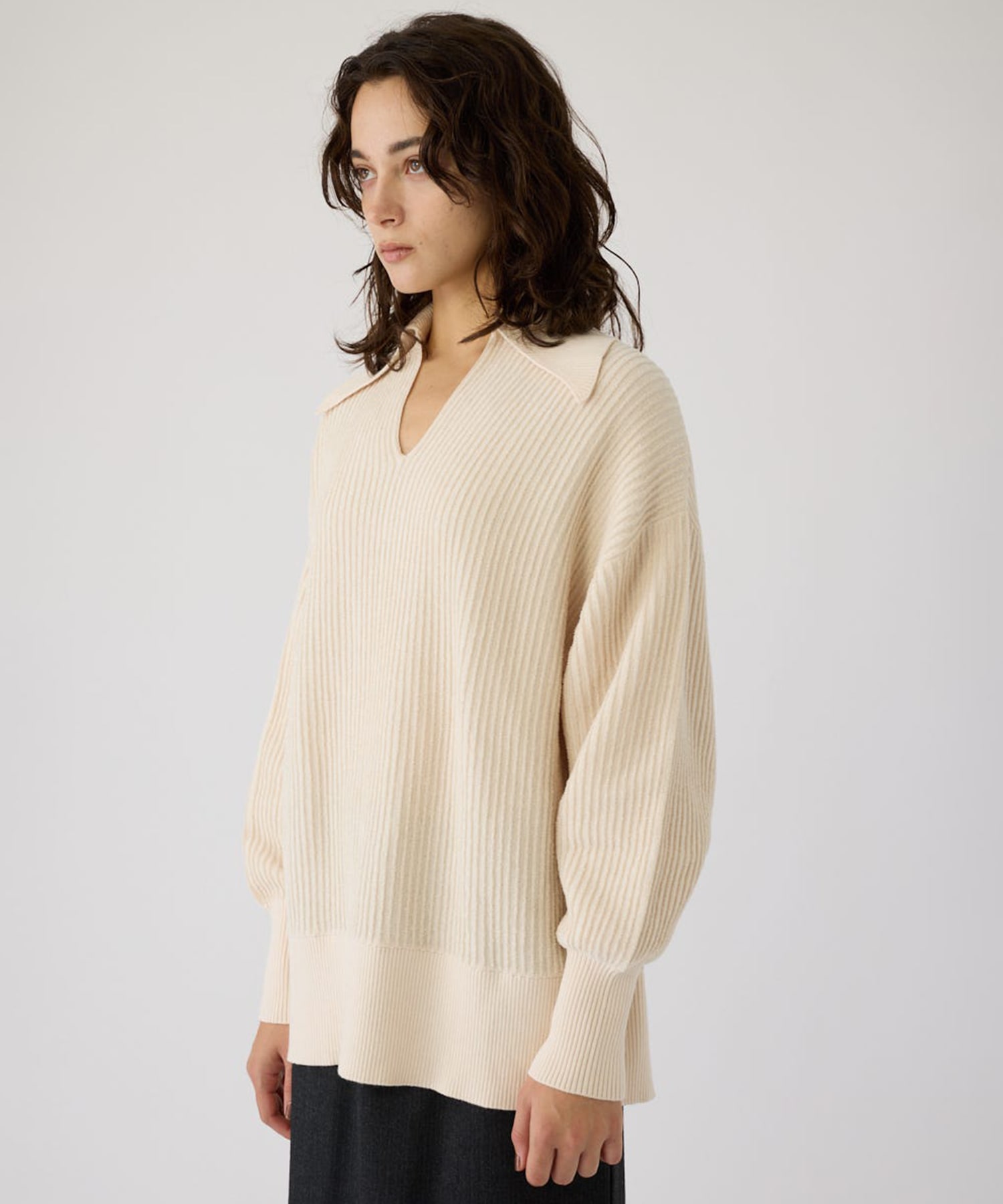 Basic coller rib pullover RIM.ARK