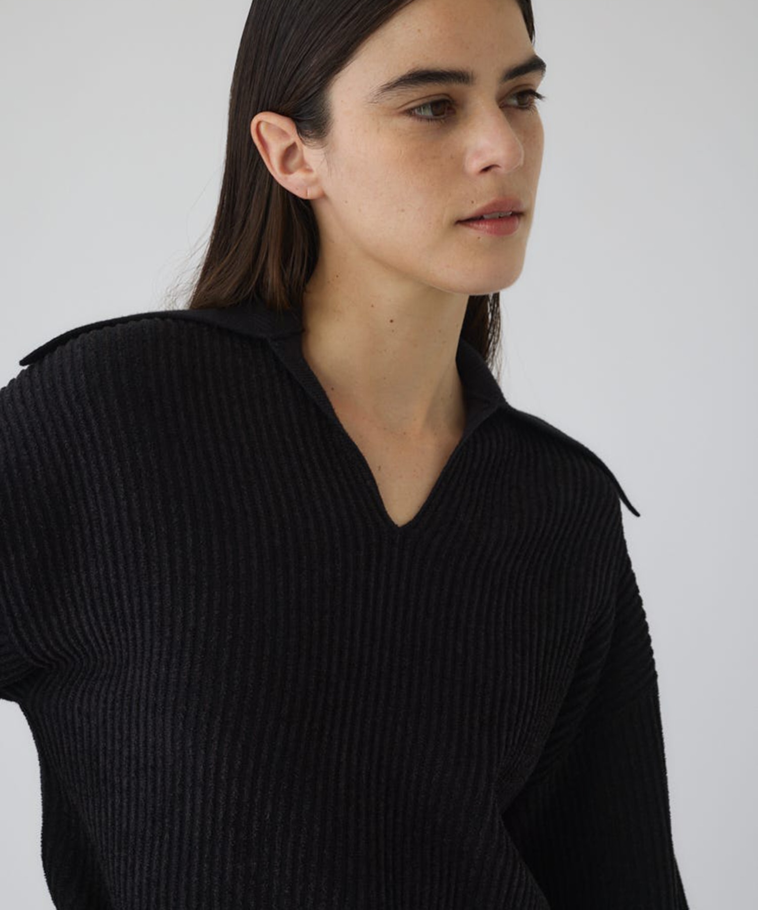Basic coller rib pullover RIM.ARK
