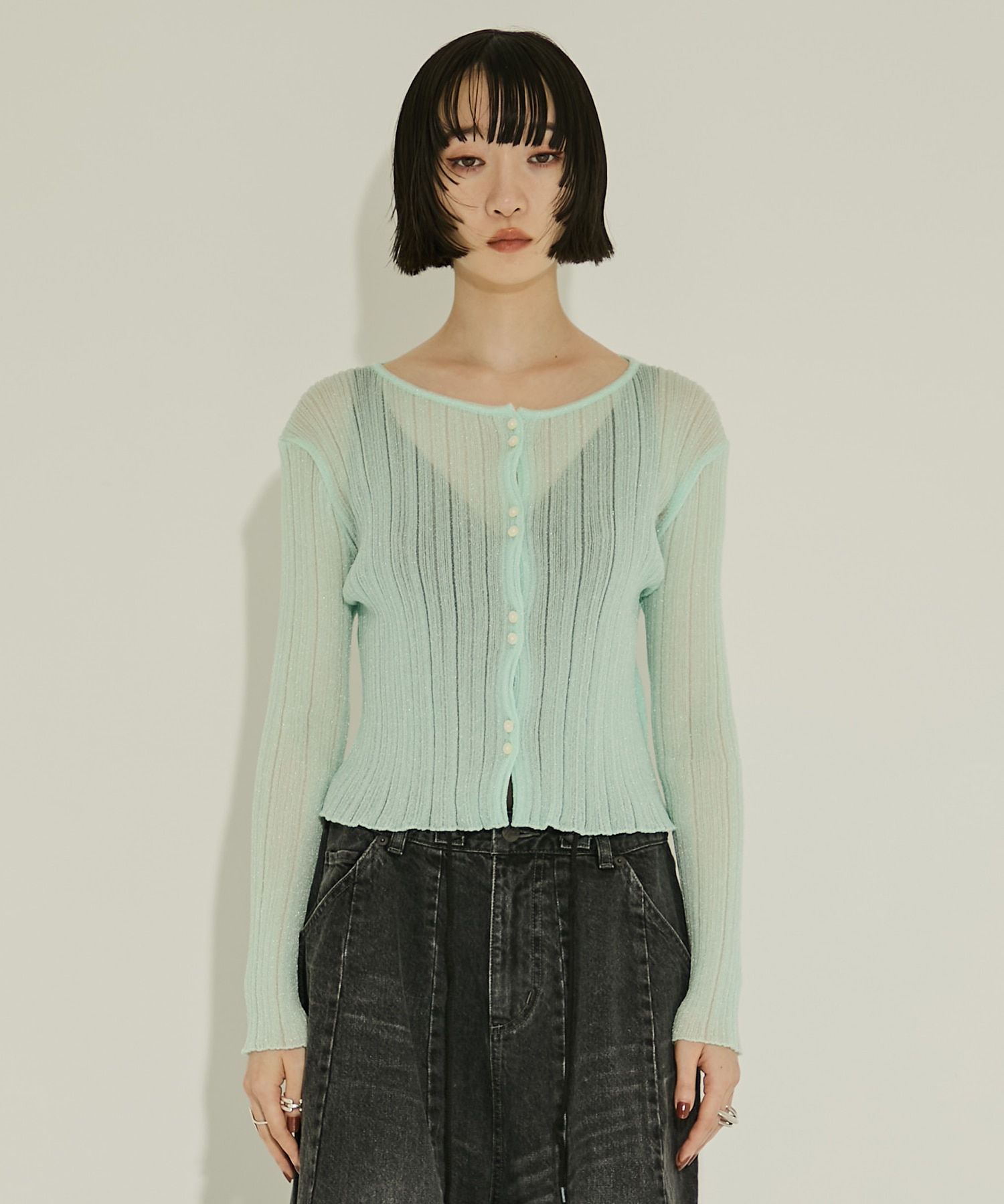 SHEER RANDOM LIB KNIT STUDIOUS