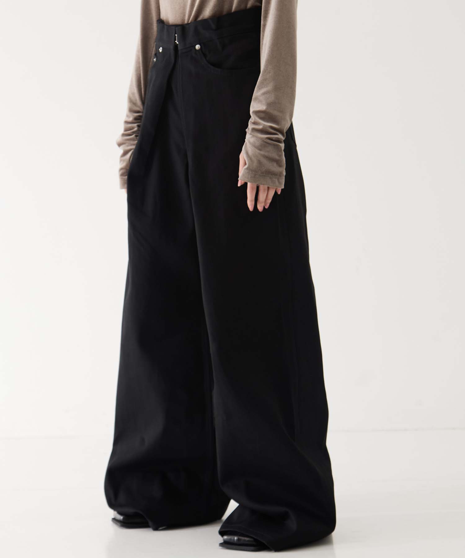 RIGID DENIM WIDE PANTS (SHORT LENGTH) JOHN LAWRENCE SULLIVAN