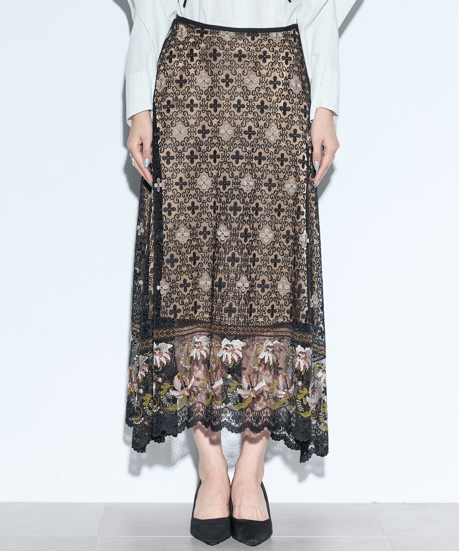 Everlasting embroidery lace skirt MURRAL