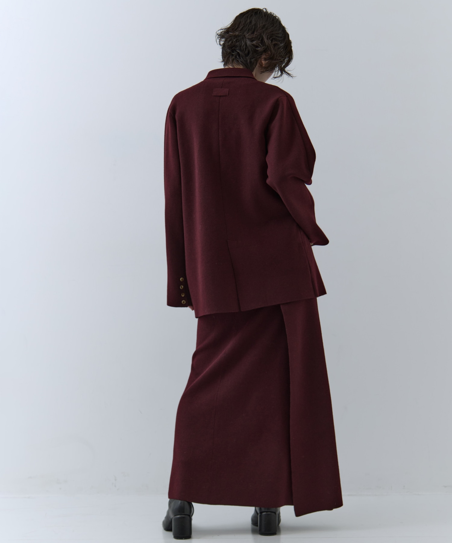 UND JACKET WINDING SKIRT KNIT SET DRESS AMERI