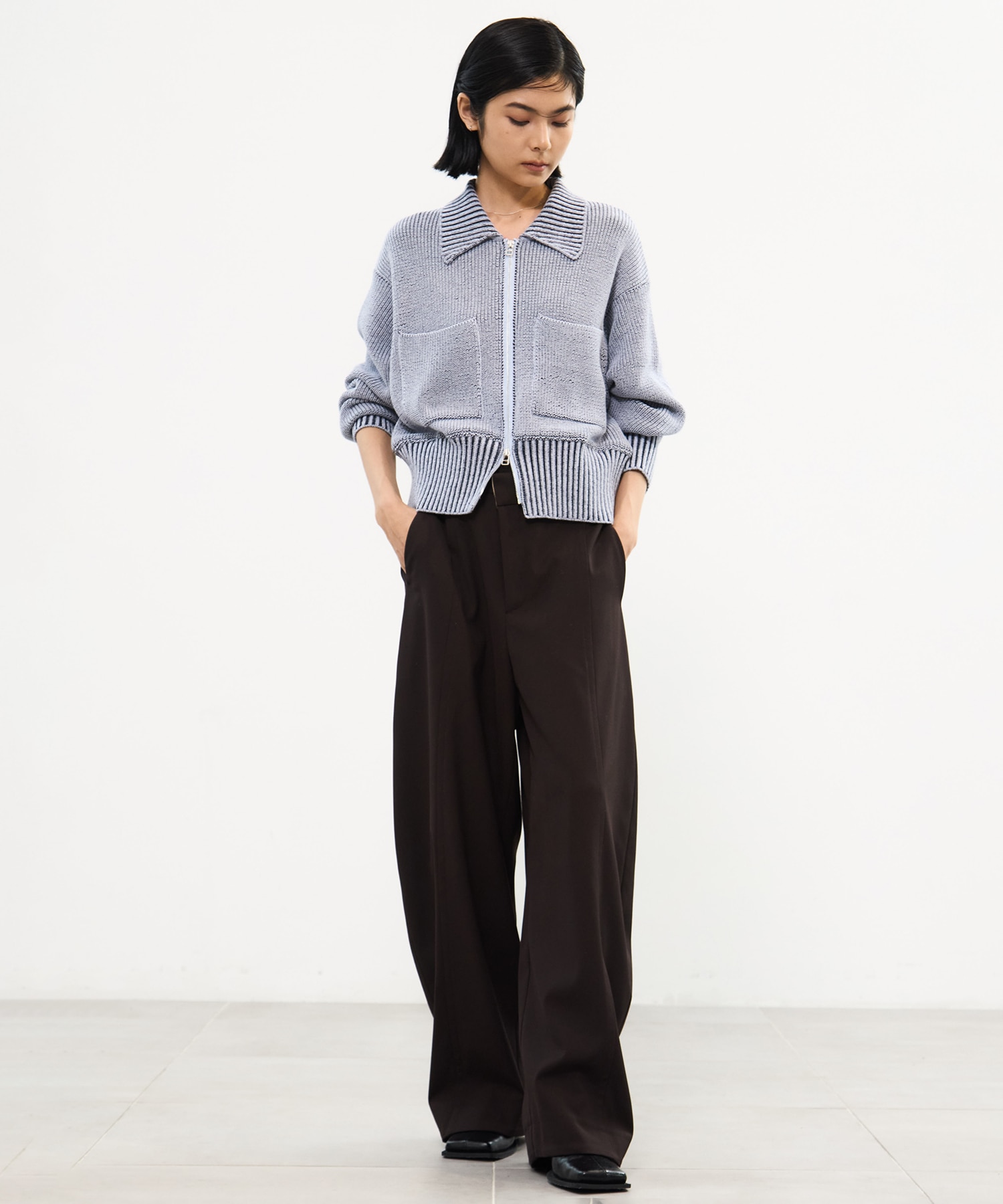 別注 ZIP CROPPED TOPS WRAPINKNOT