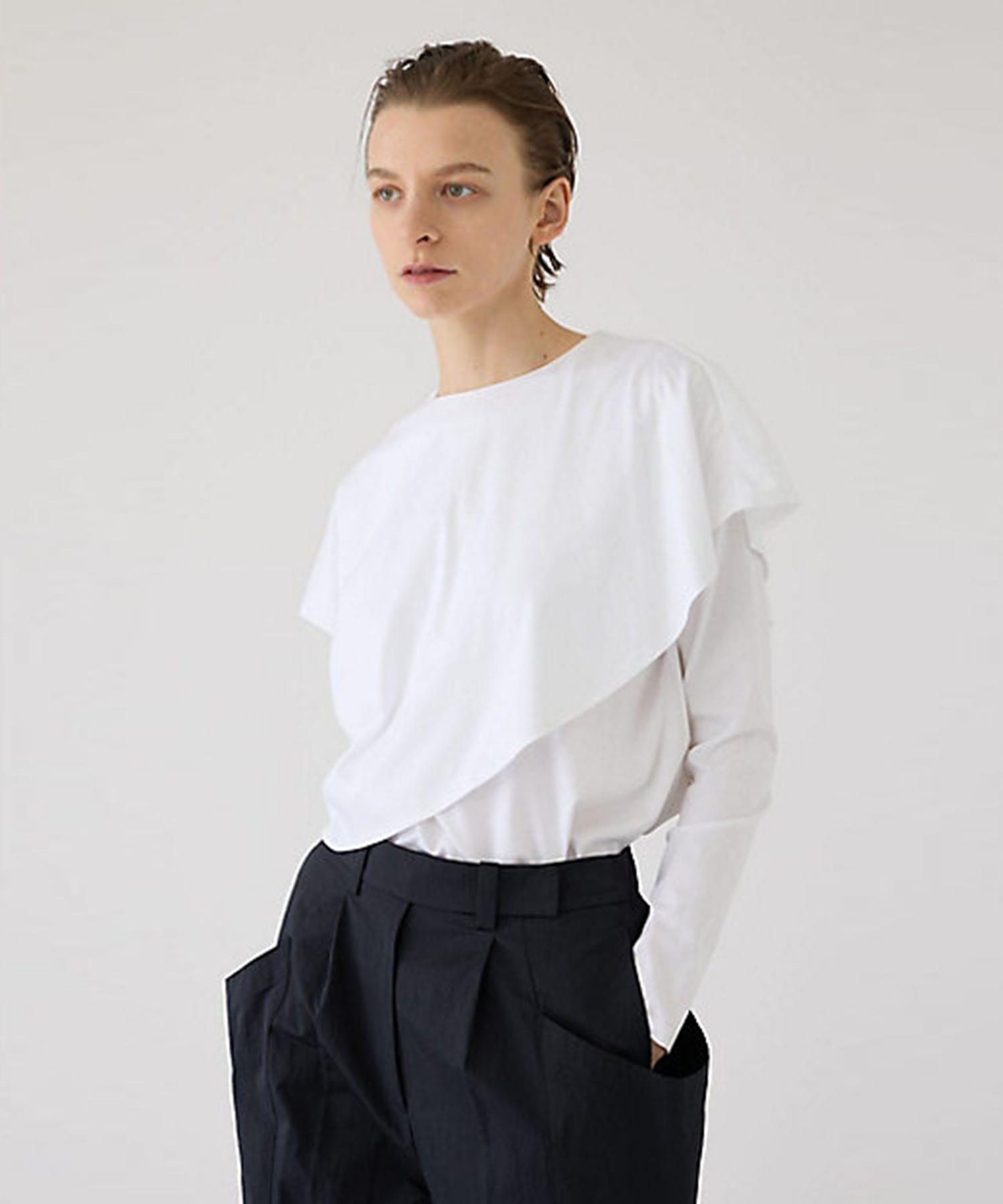 Layered gather cut tops RIM.ARK