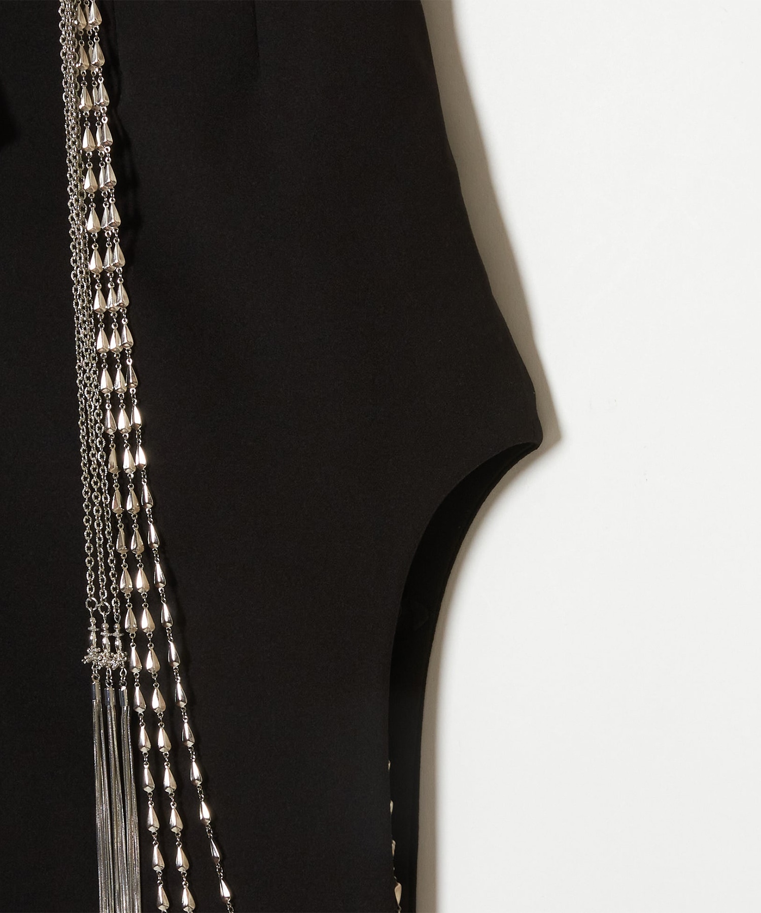 three long chain cut-out tight skirt tanakadaisuke
