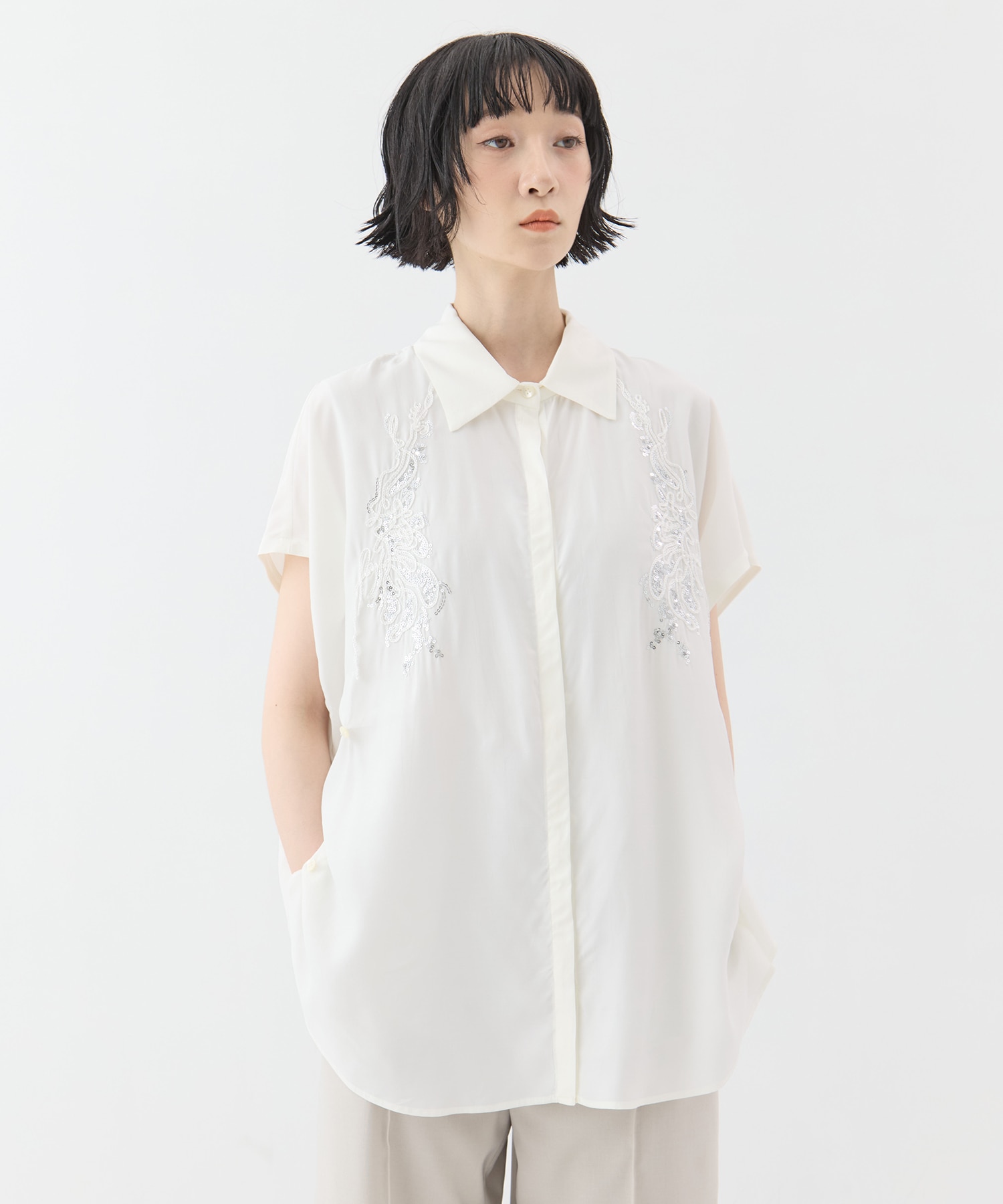 Veil embroidered shirt MURRAL
