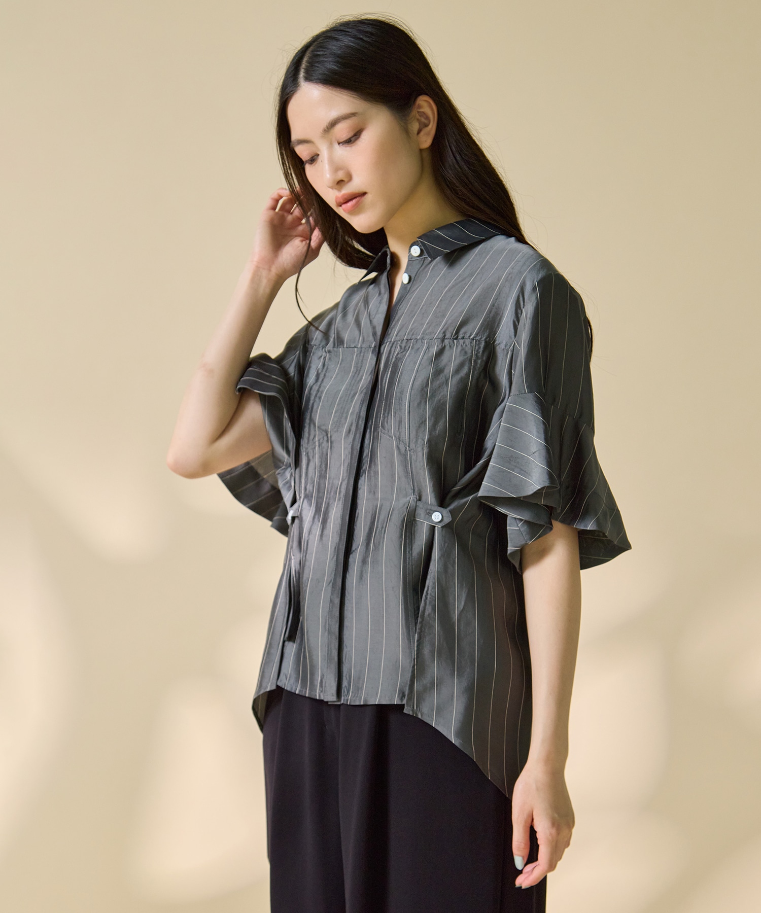 Hem Flare 2way Blouse STUDIOUS