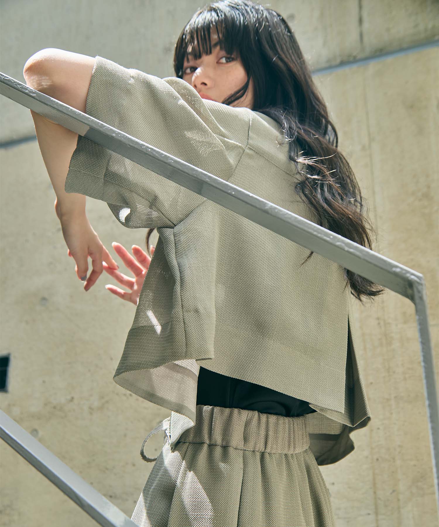 Washable Mesh Shirt Blouson STUDIOUS