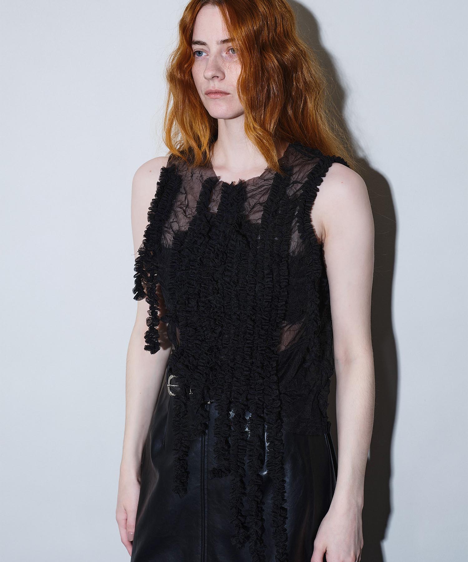 Washer eternal frill blouse HEELAL