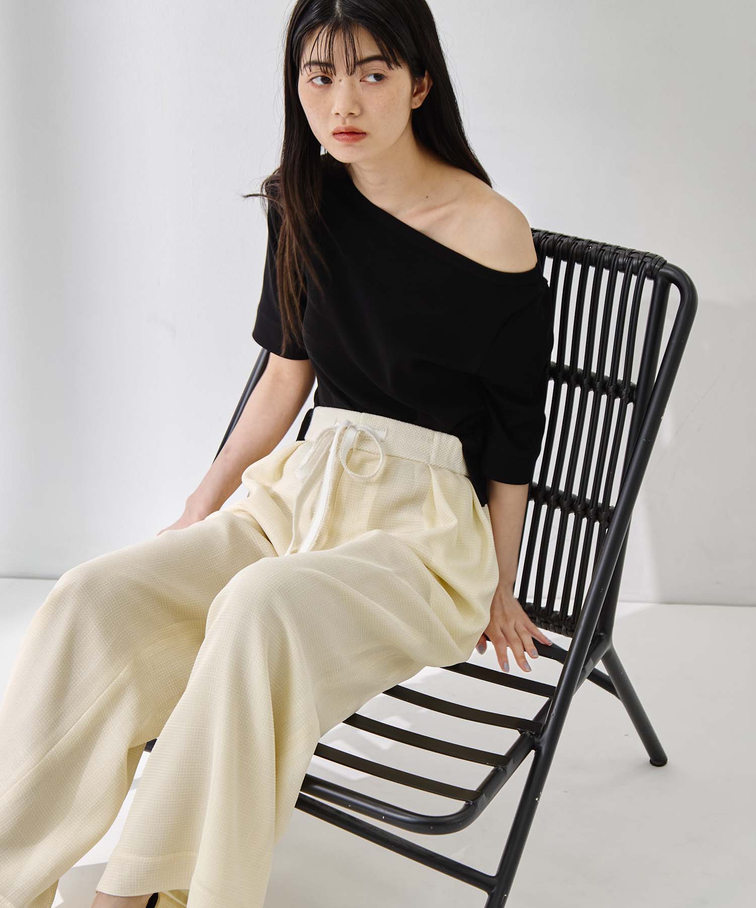Luxury Cotton Boat Neck Tee STUDIOUS