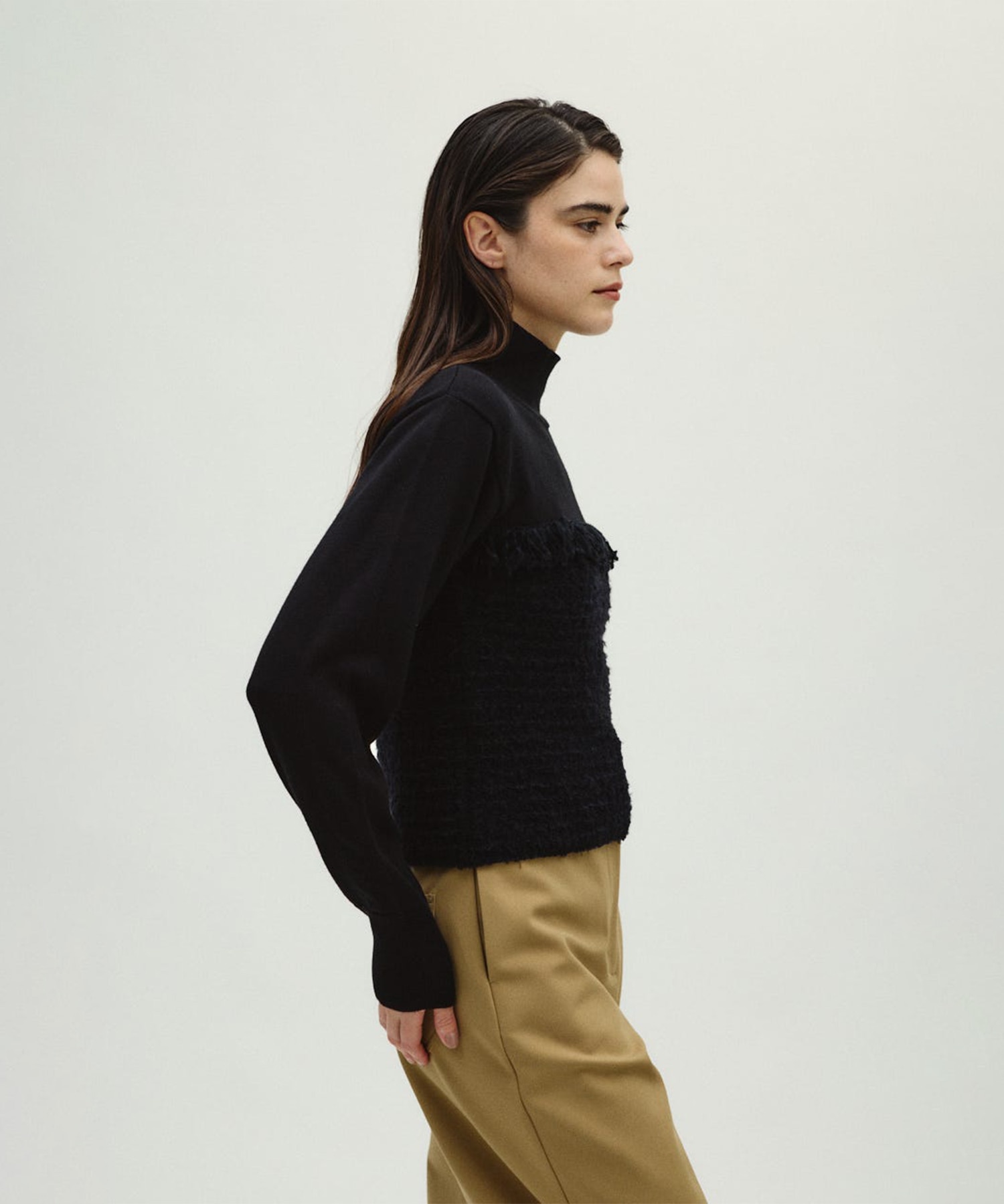 Tweed docking knit tops RIM.ARK