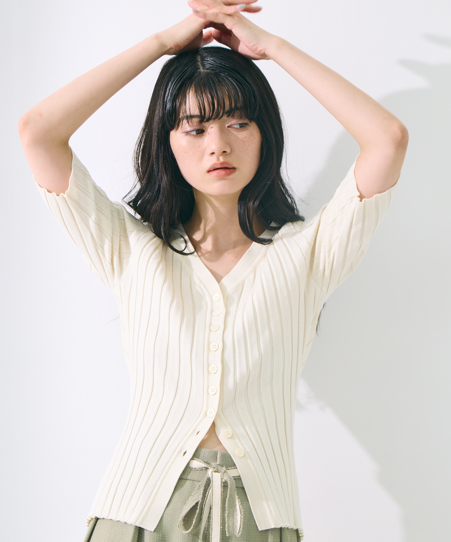 Silk Viscose Wide Rib Cardigan STUDIOUS