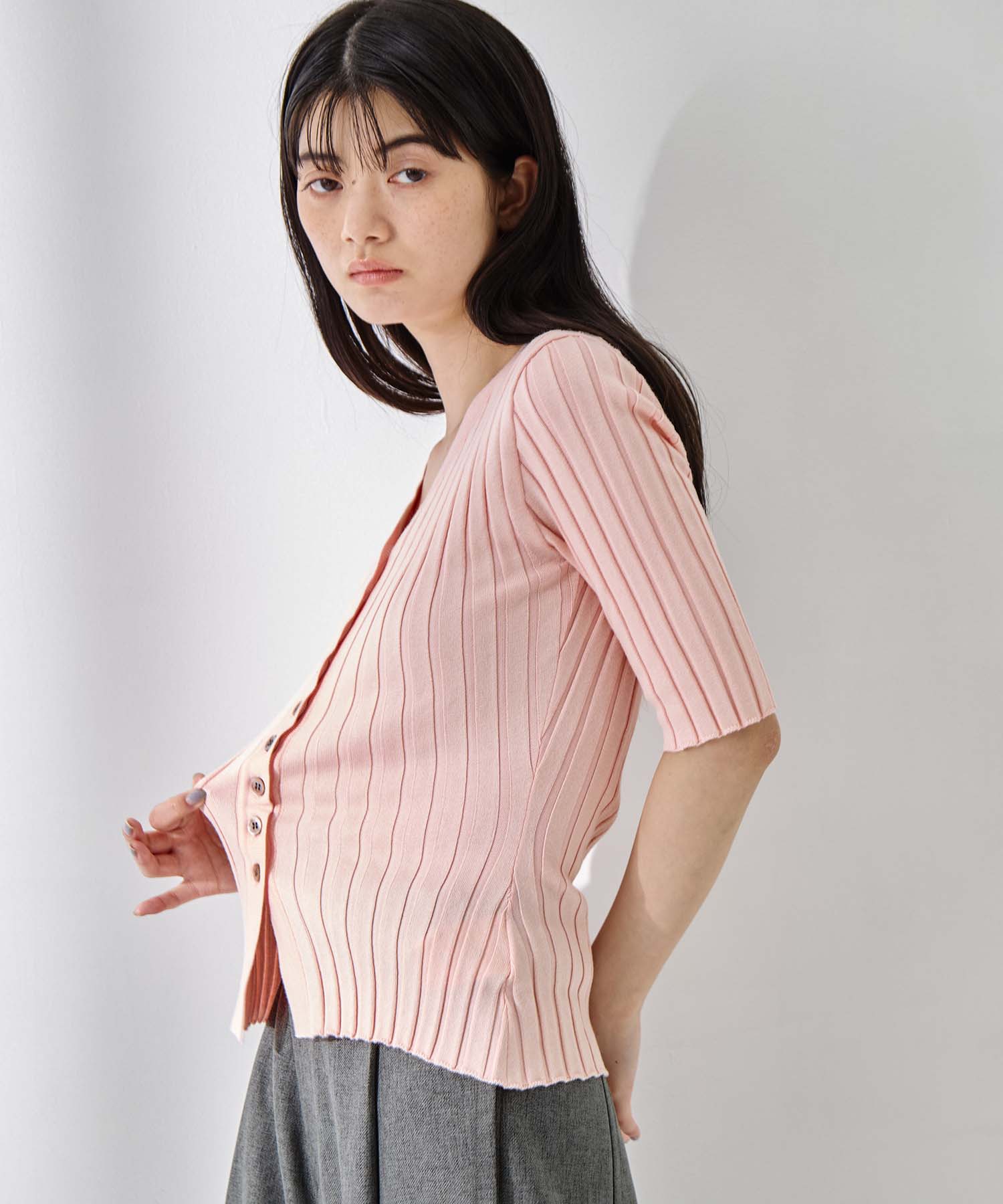 Silk Viscose Wide Rib Cardigan STUDIOUS