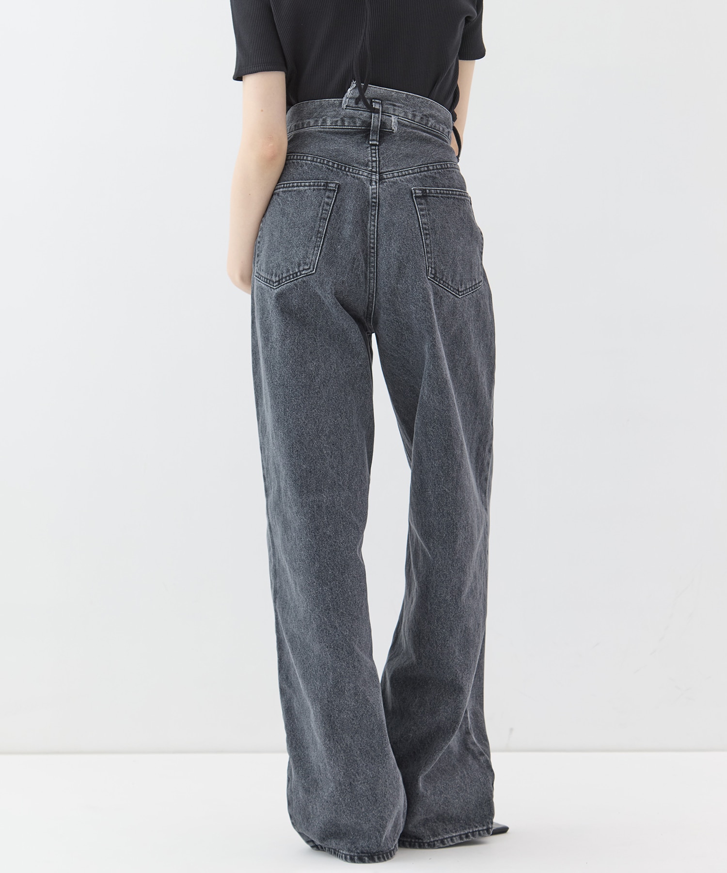 DOUBLE WAIST DENIM PANTS STUDIOUS