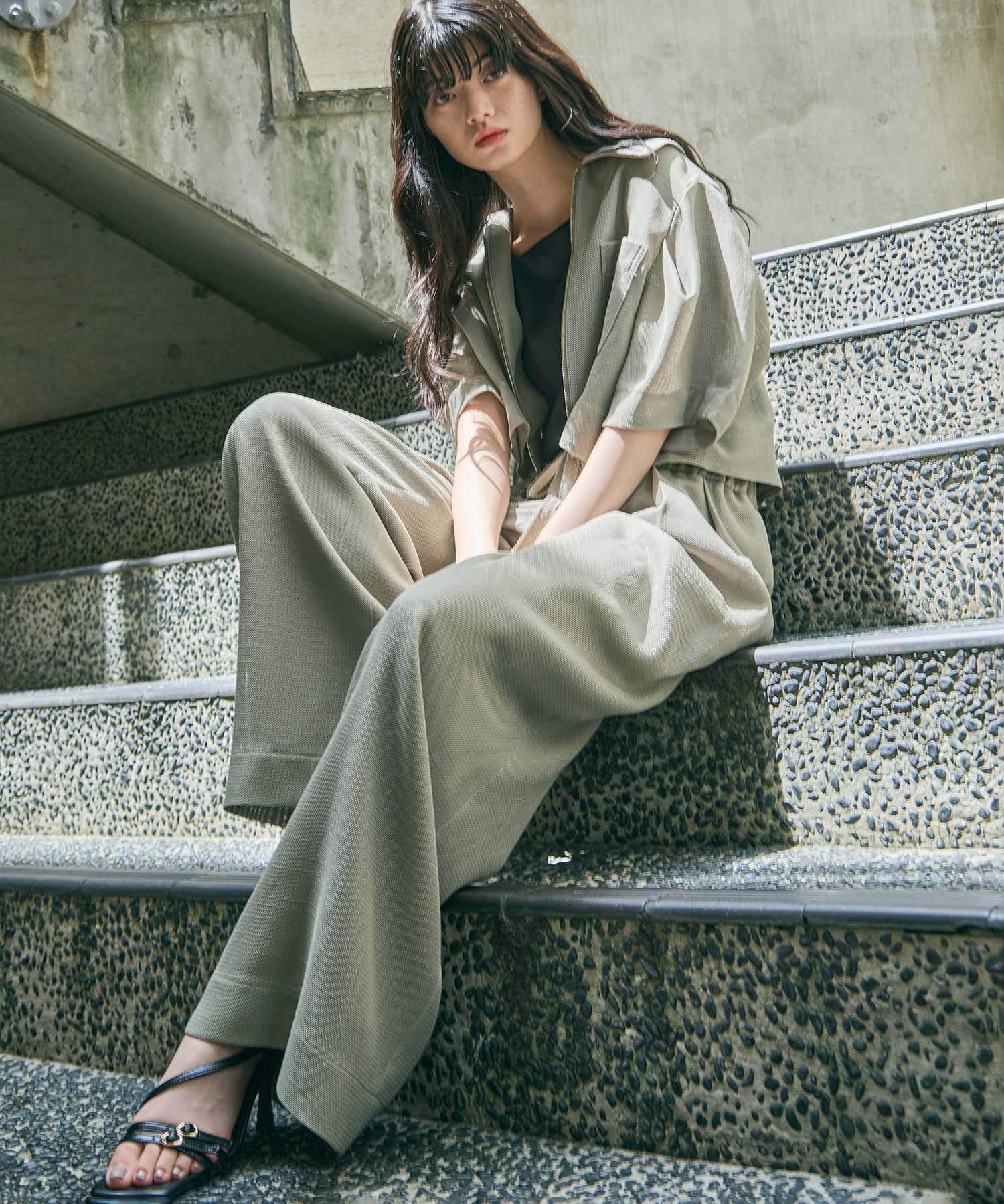 Washable Mesh Relax Trousers STUDIOUS