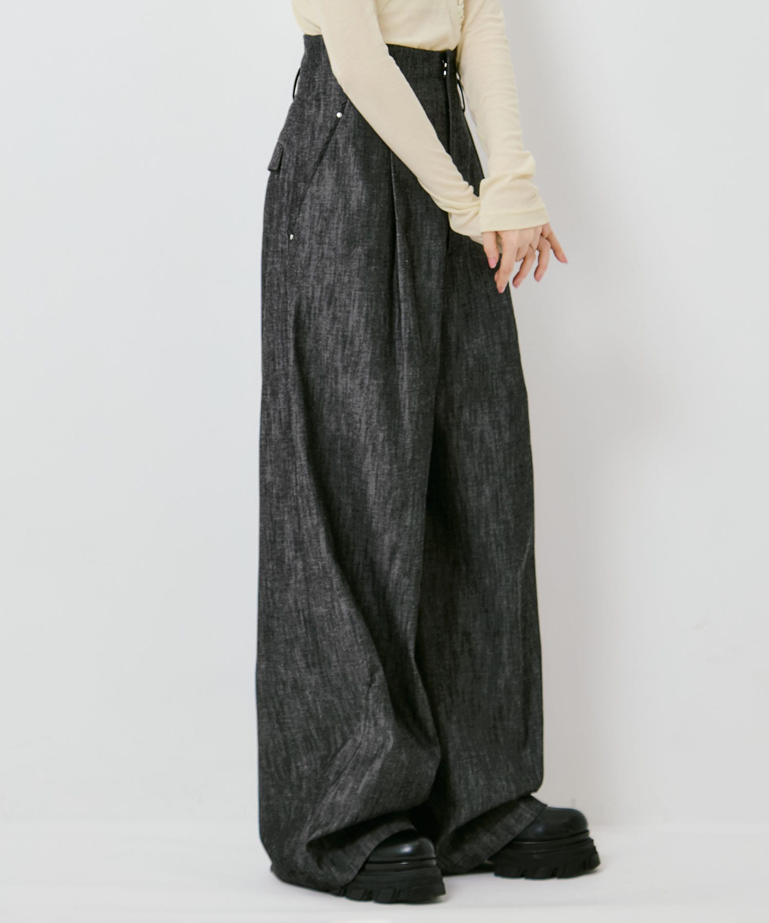 DENIM WIDE PANTS IHNN
