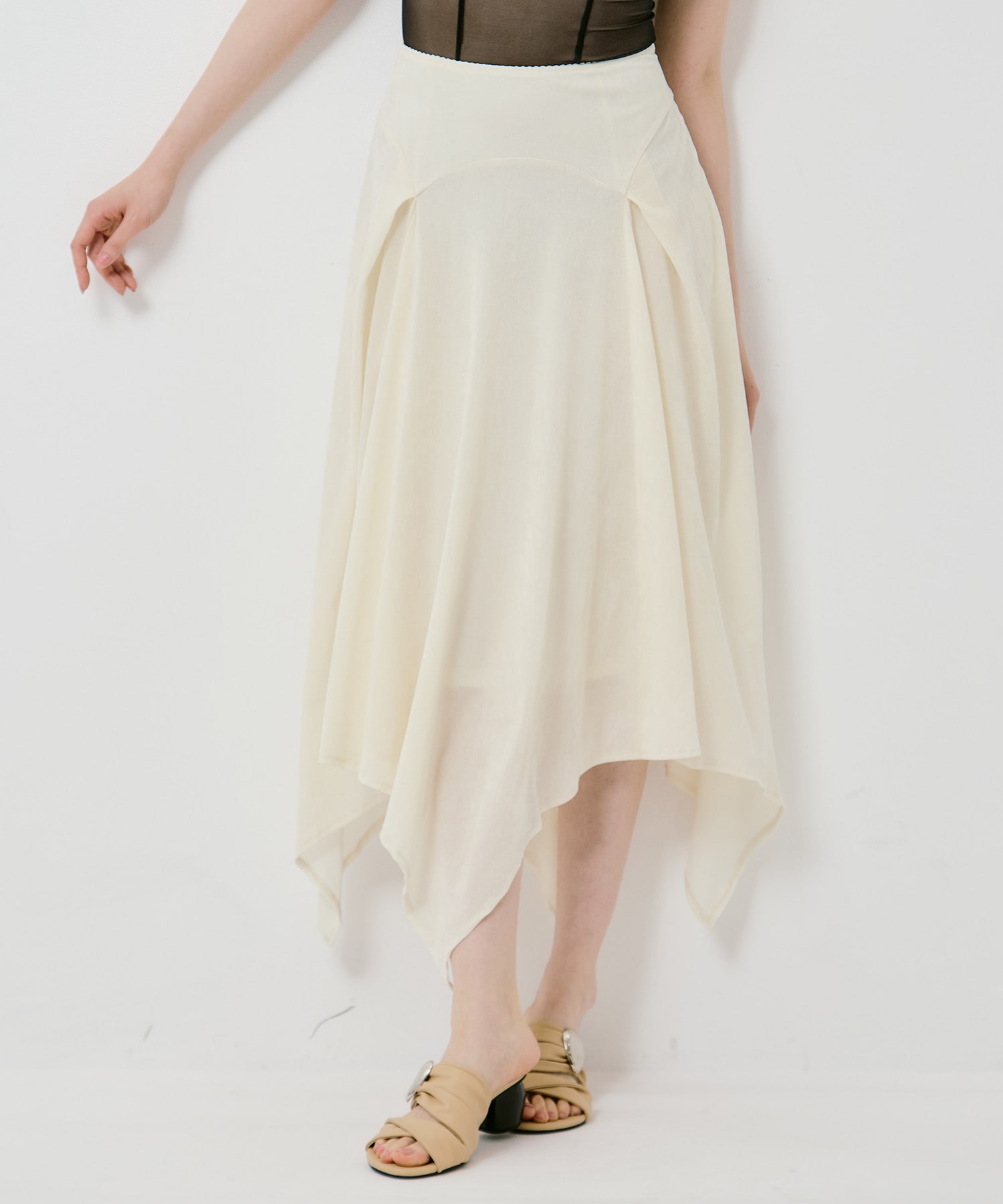 VELVET TULLE GATHERED SKIRT FETICO