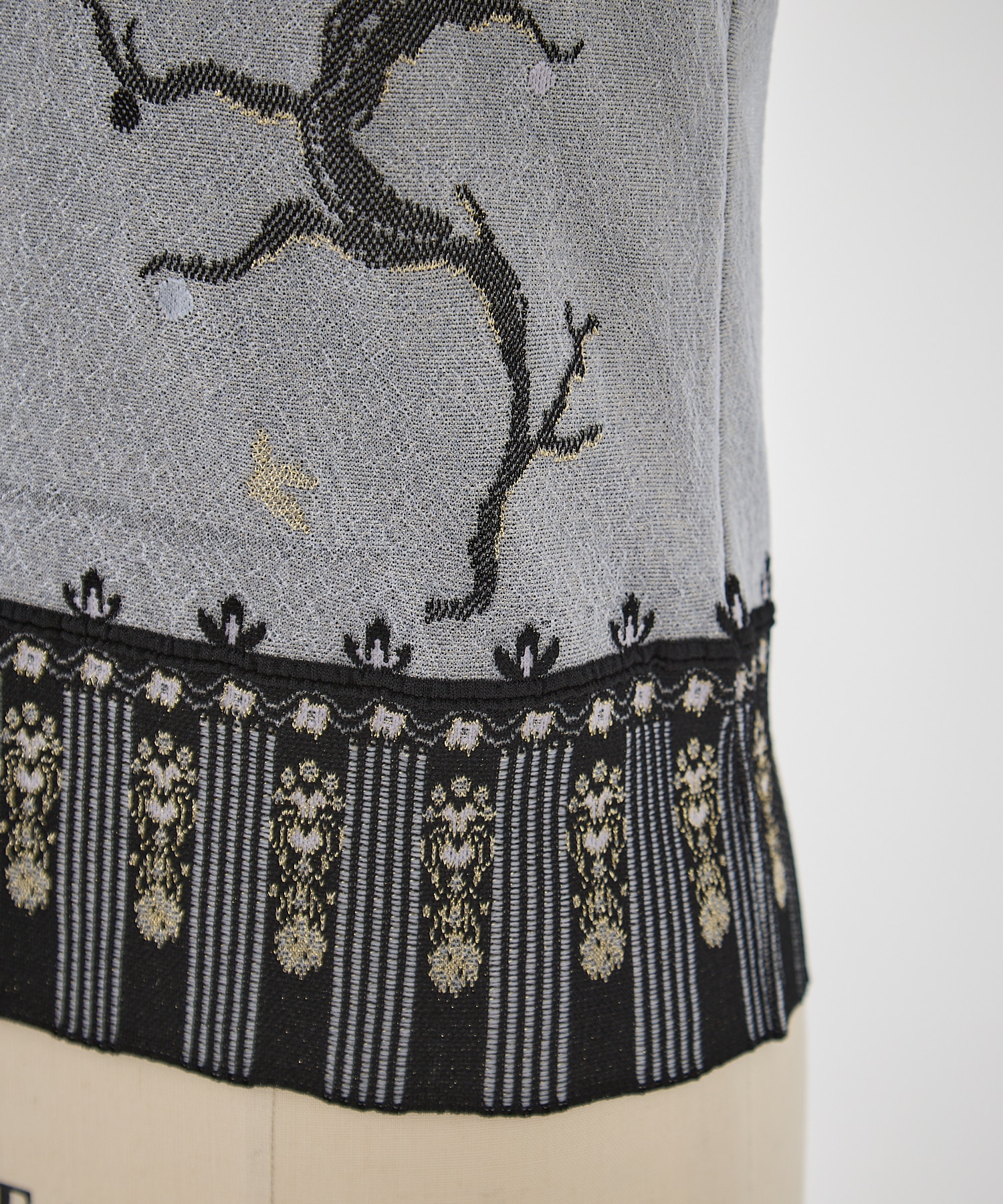 Layered Jacquard Sleeveless Knit Top Mame Kurogouchi