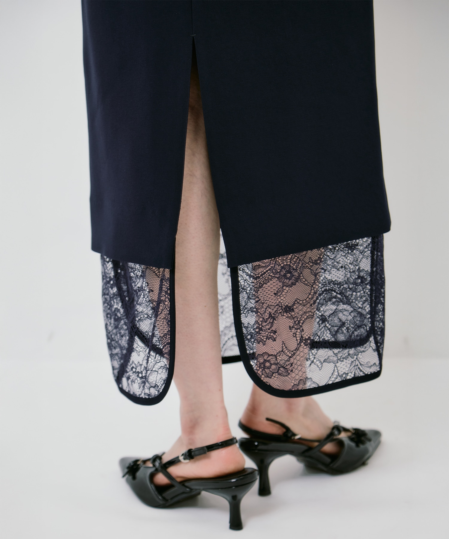 Raschel Lace Layered Skirt Mame Kurogouchi