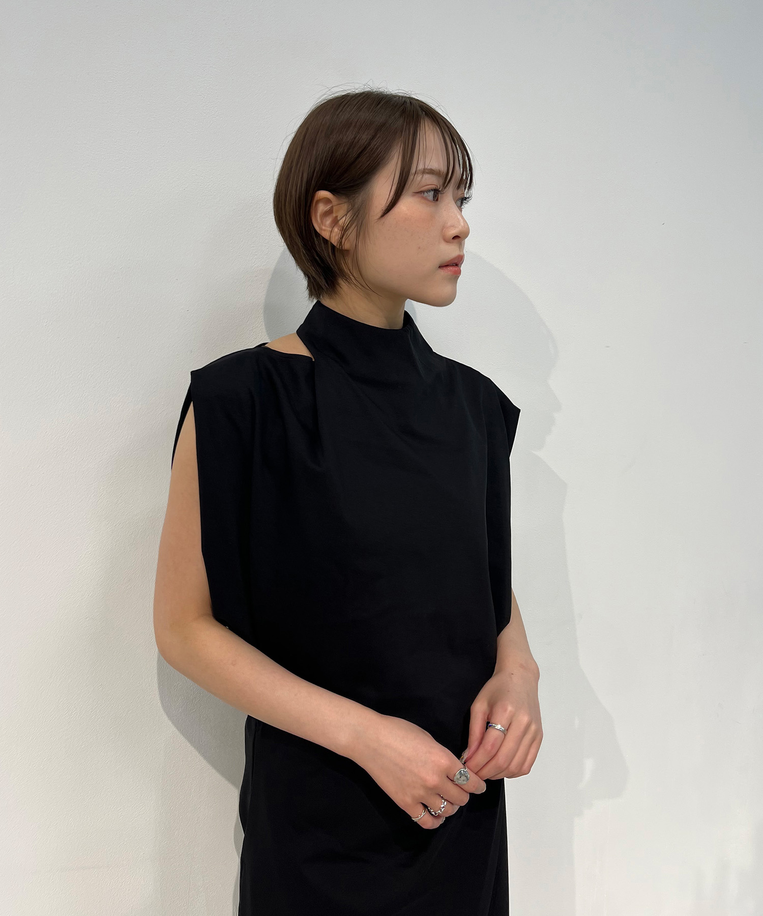 Cotton Jersey Asymmetric Dress Mame Kurogouchi