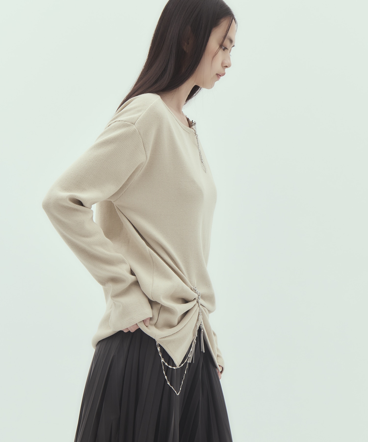 body piercing long sleeve　pullover tanakadaisuke