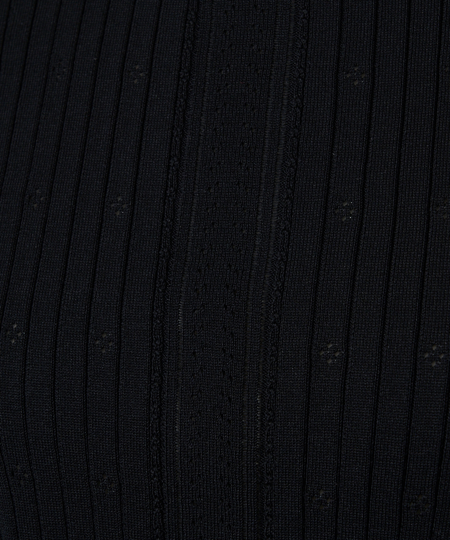 Ribbed Eyelet Knit Long Sleeve Top Mame Kurogouchi