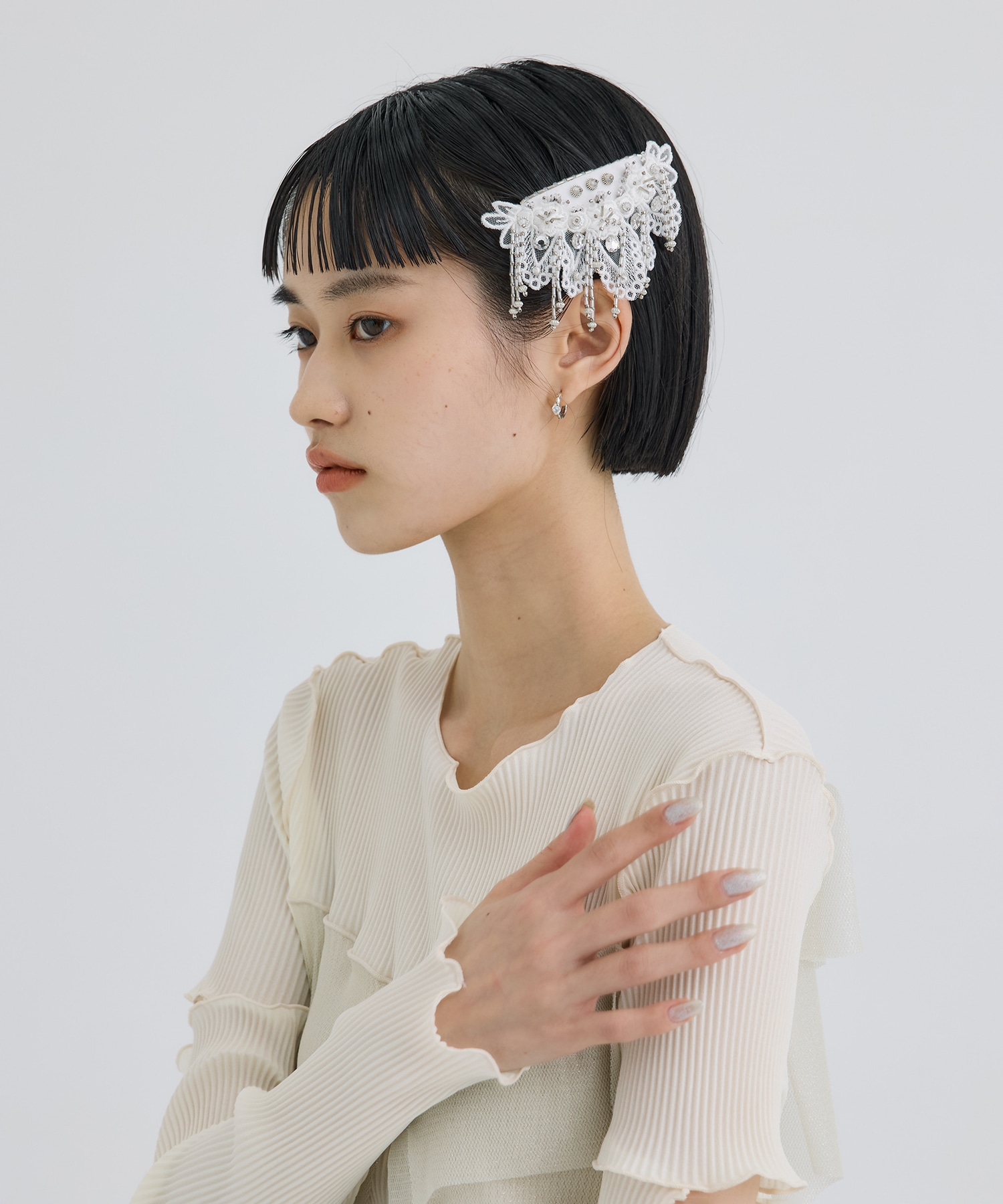 Snow bijou barrette left tanakadaisuke