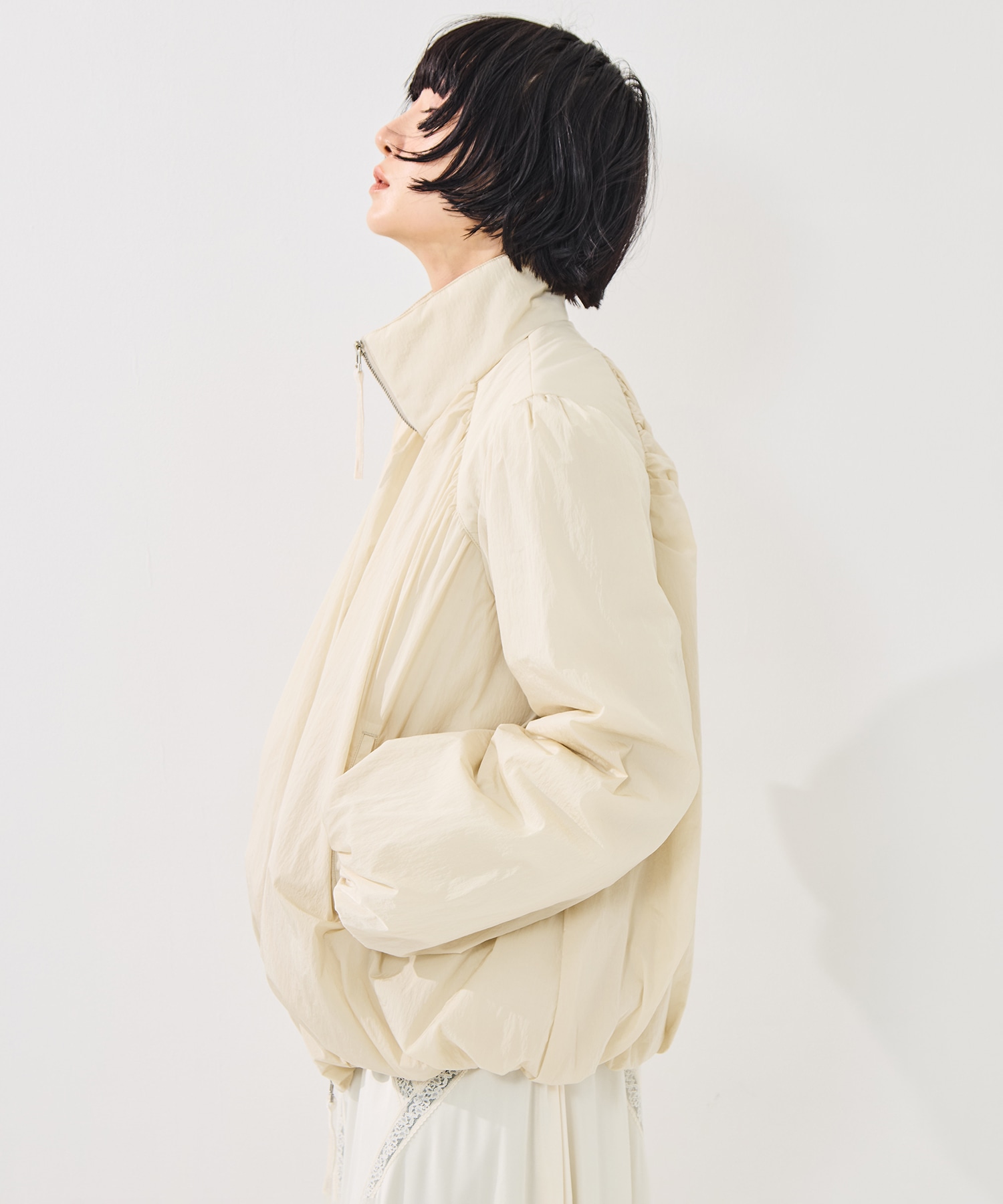 GATHERED PADDED BLOUSON FETICO