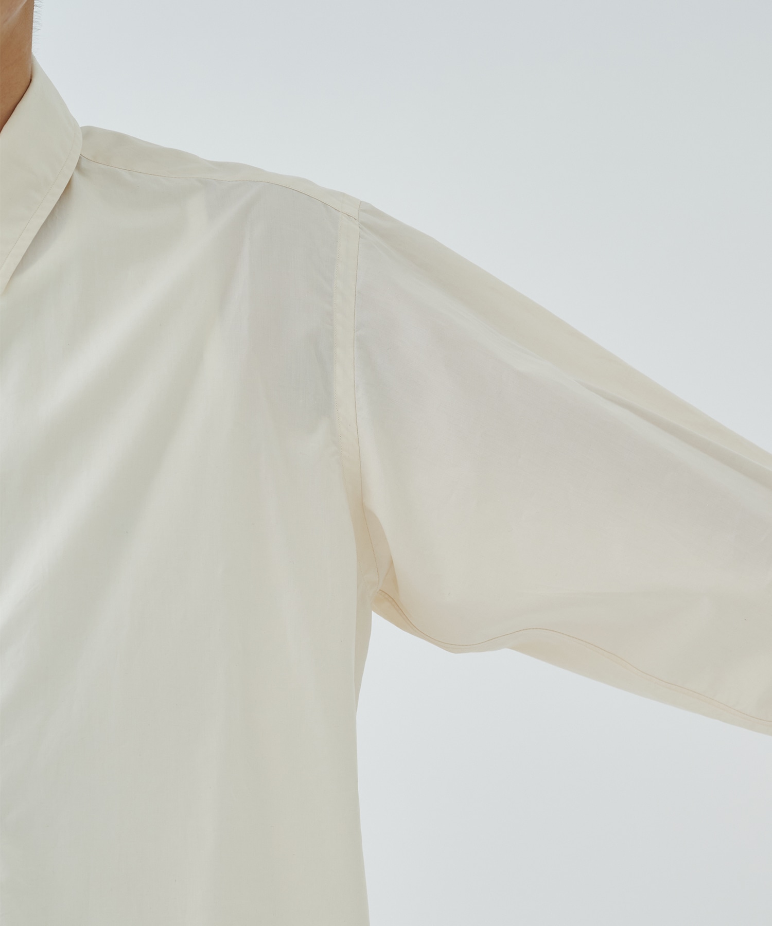 ORGANIC GIZA TYPEWRITER W COLLAR LONG SHIRT MARKAWARE/marka