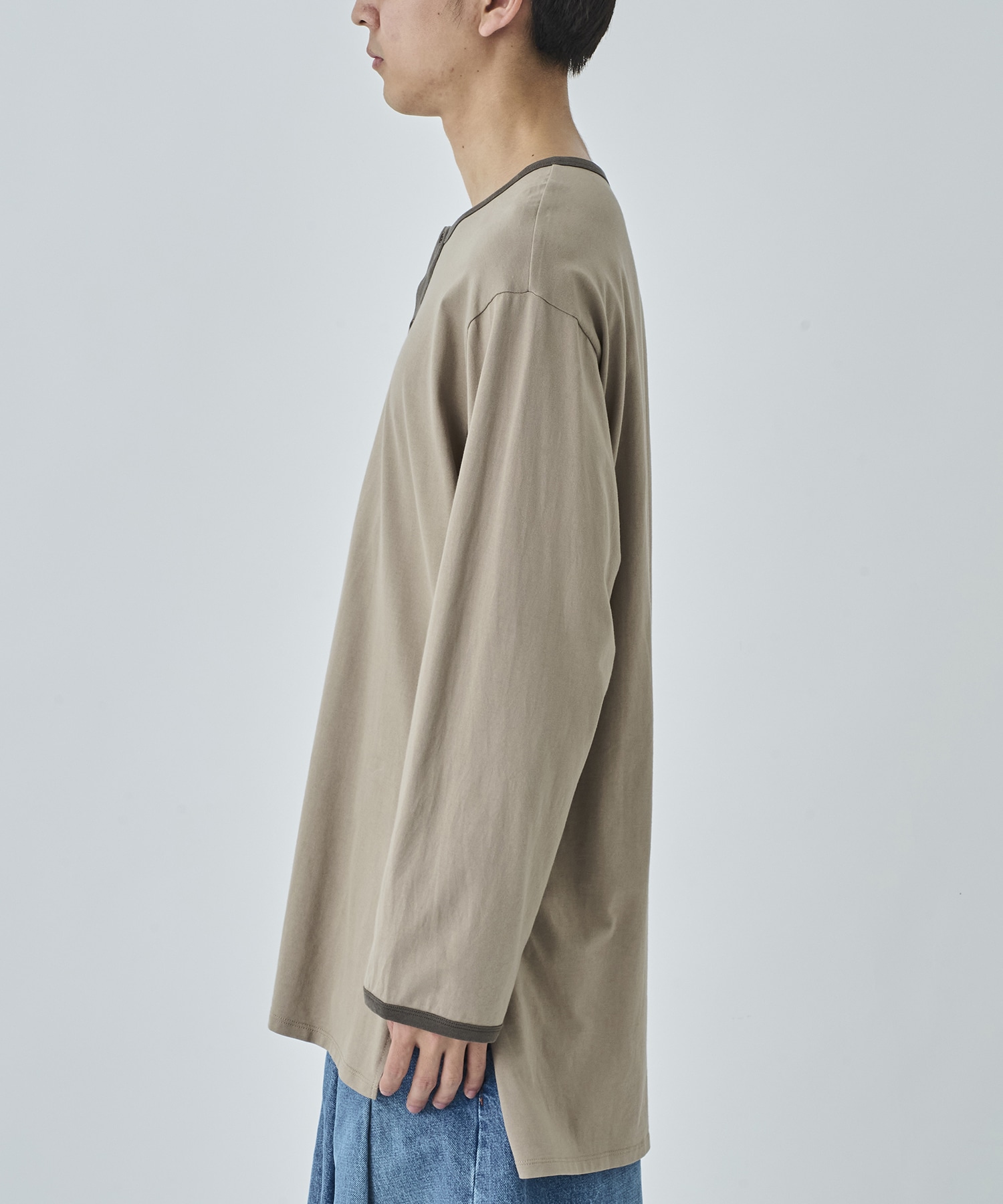 Henley Neck Long Sleeve Shirt MATSUFUJI