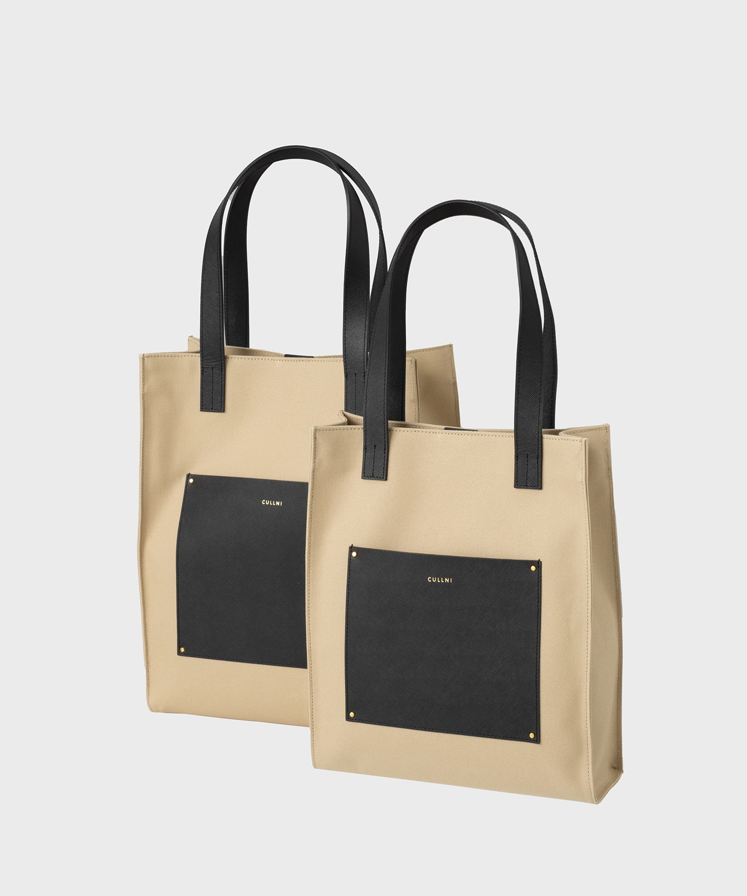 Leather Pocket Canvas Tote CULLNI