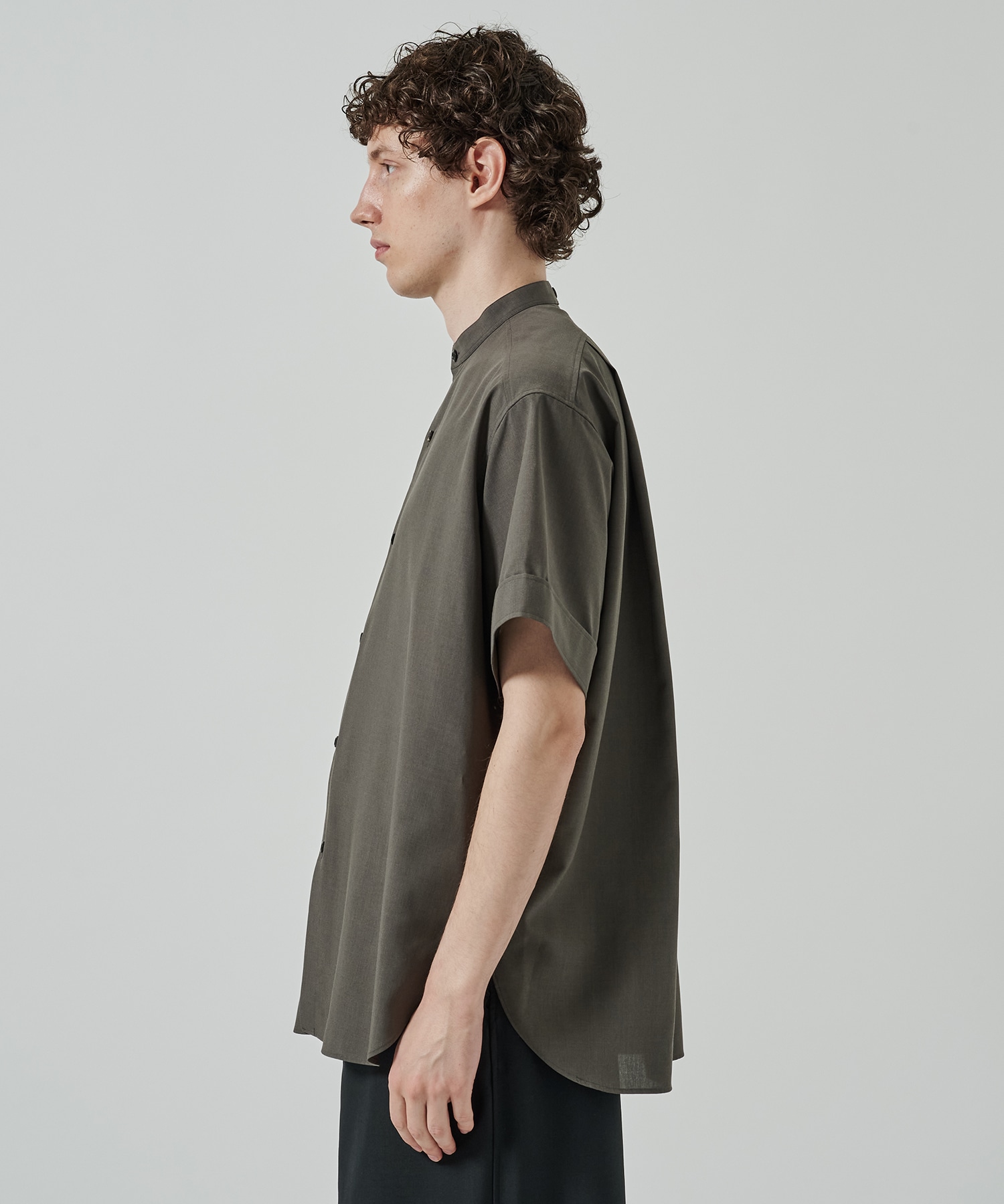 RERACS BAND COLLAR SHIRT SHORT SLEEVE THE RERACS