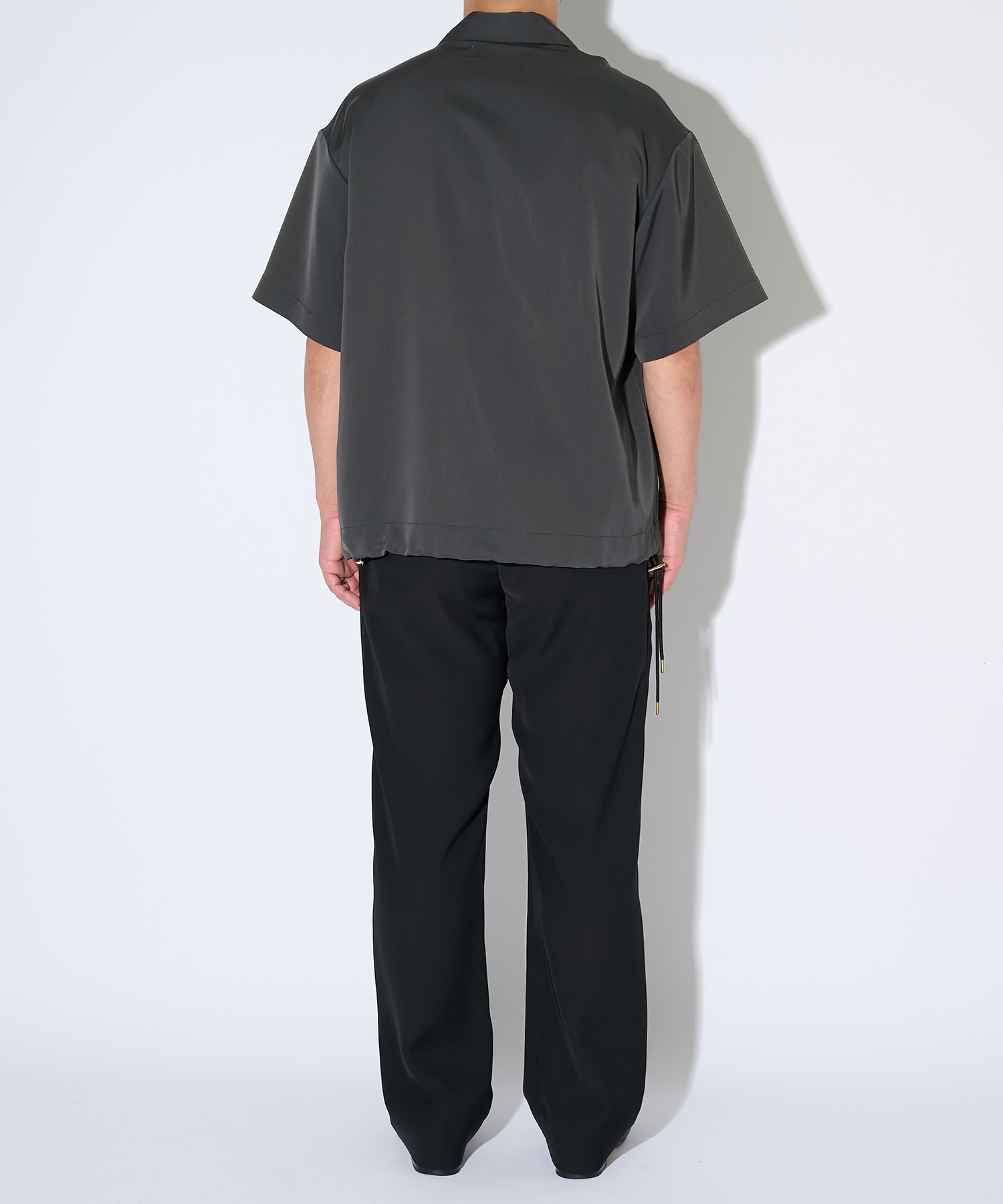 Dry Stretch Twill Drawstring Open Coller Short Sleeve Jaket CULLNI