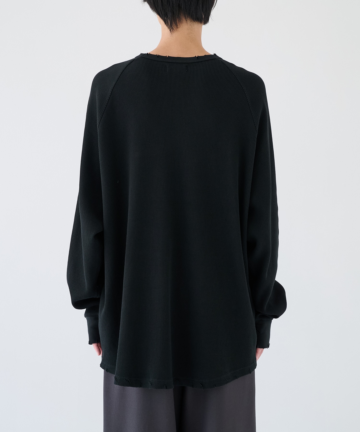 別注 18G Garment Dye Waffle Damage KANEMASA PHIL.